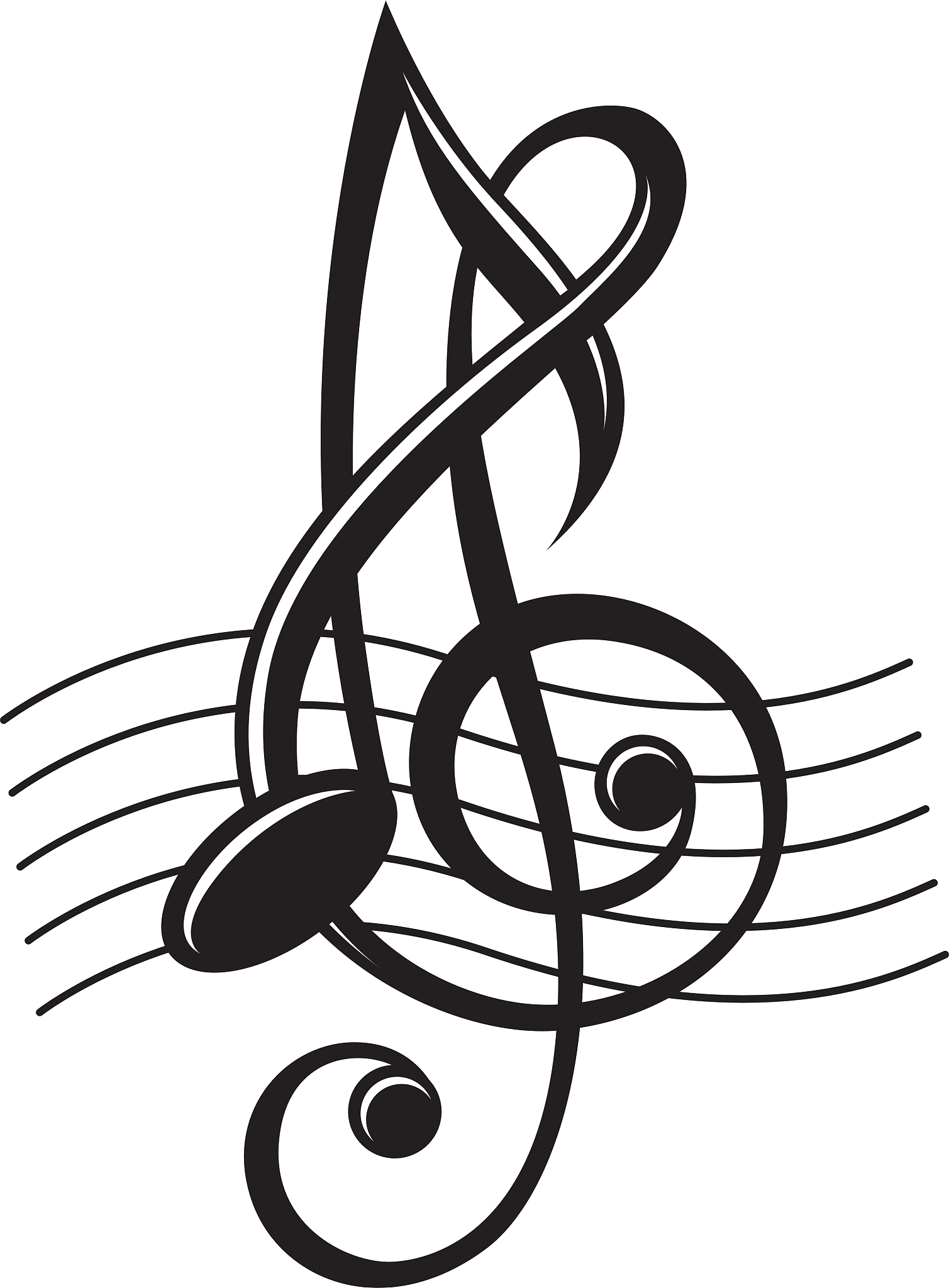 music notes on stave