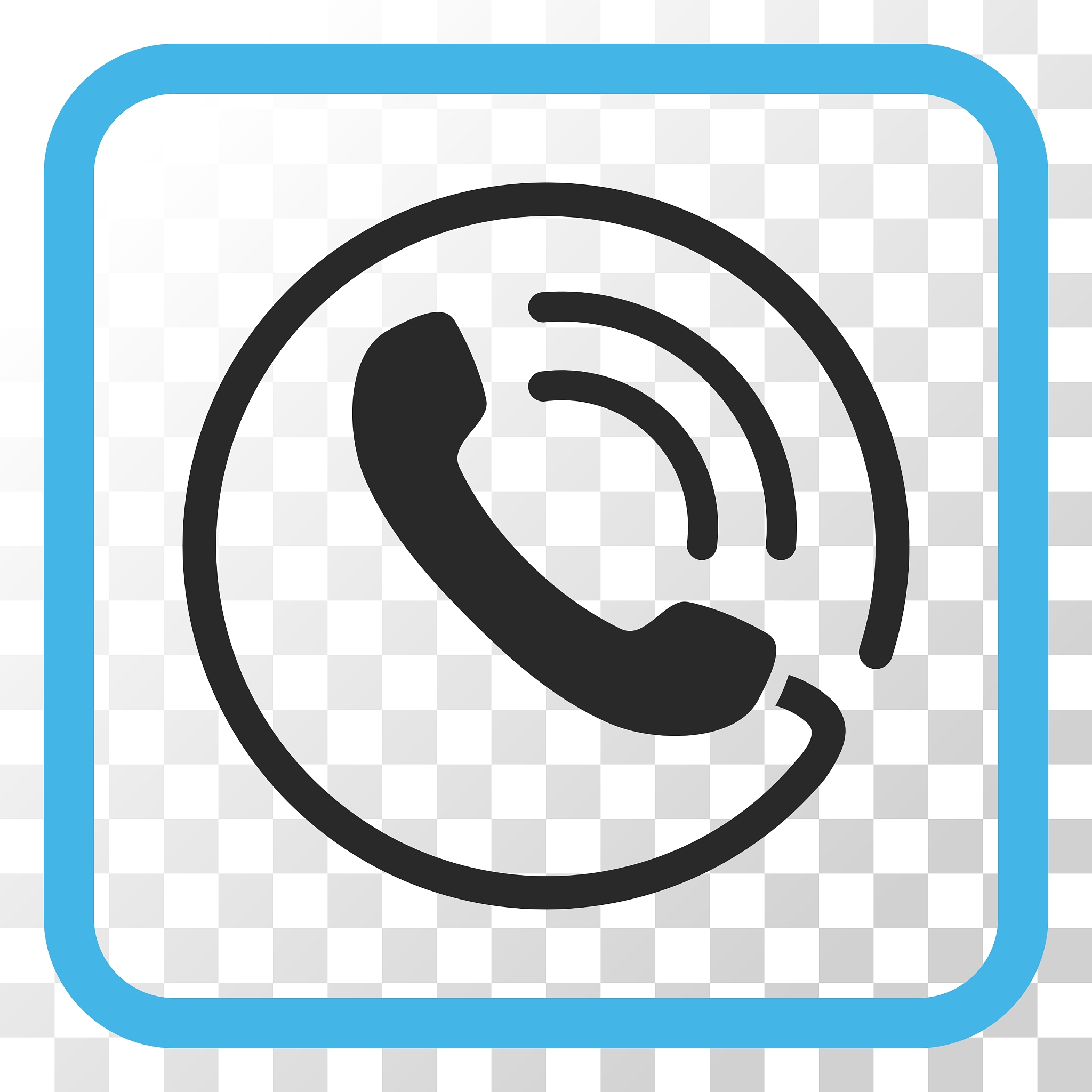 phone call icon in a frame