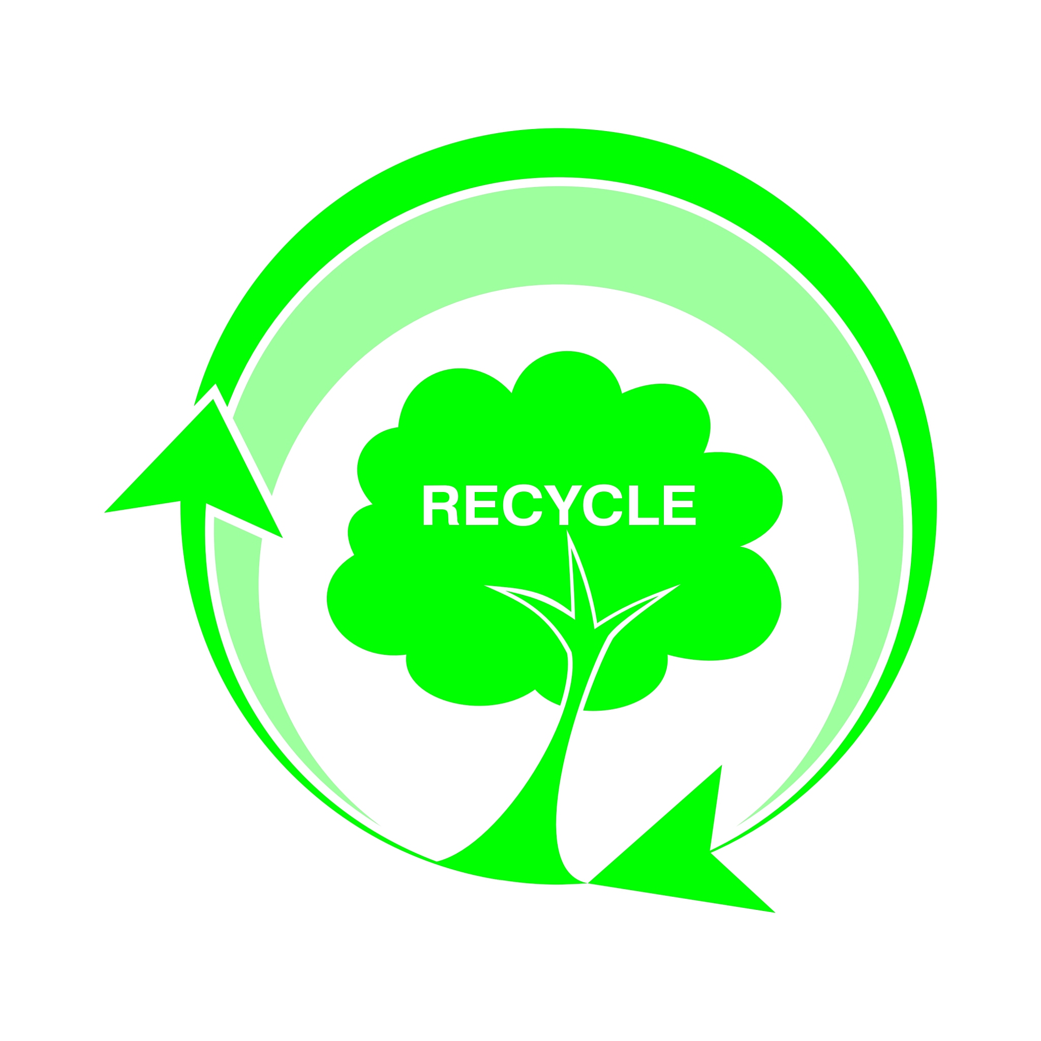logo recycle tree icons