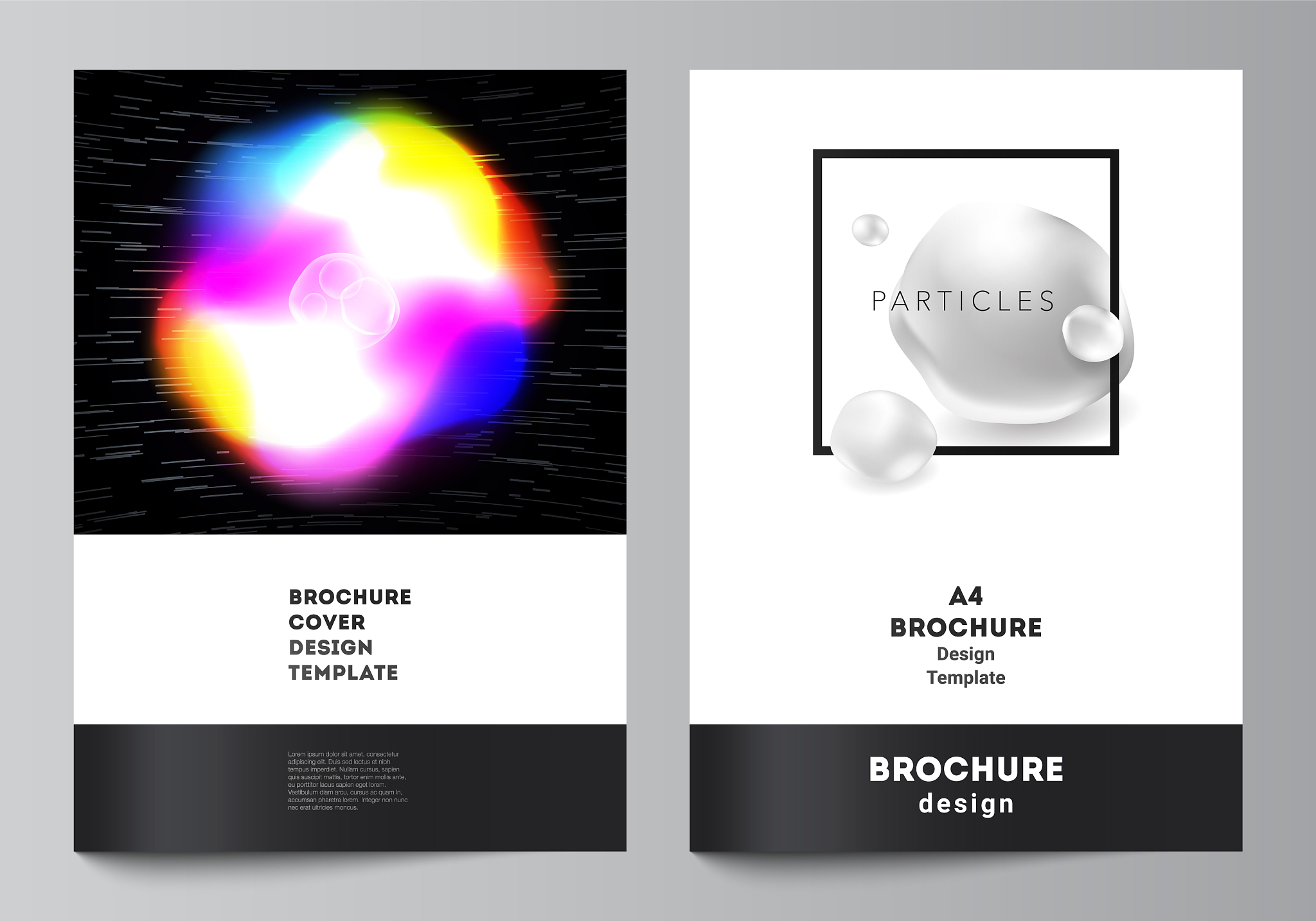 layout of a4 format cover mockups design