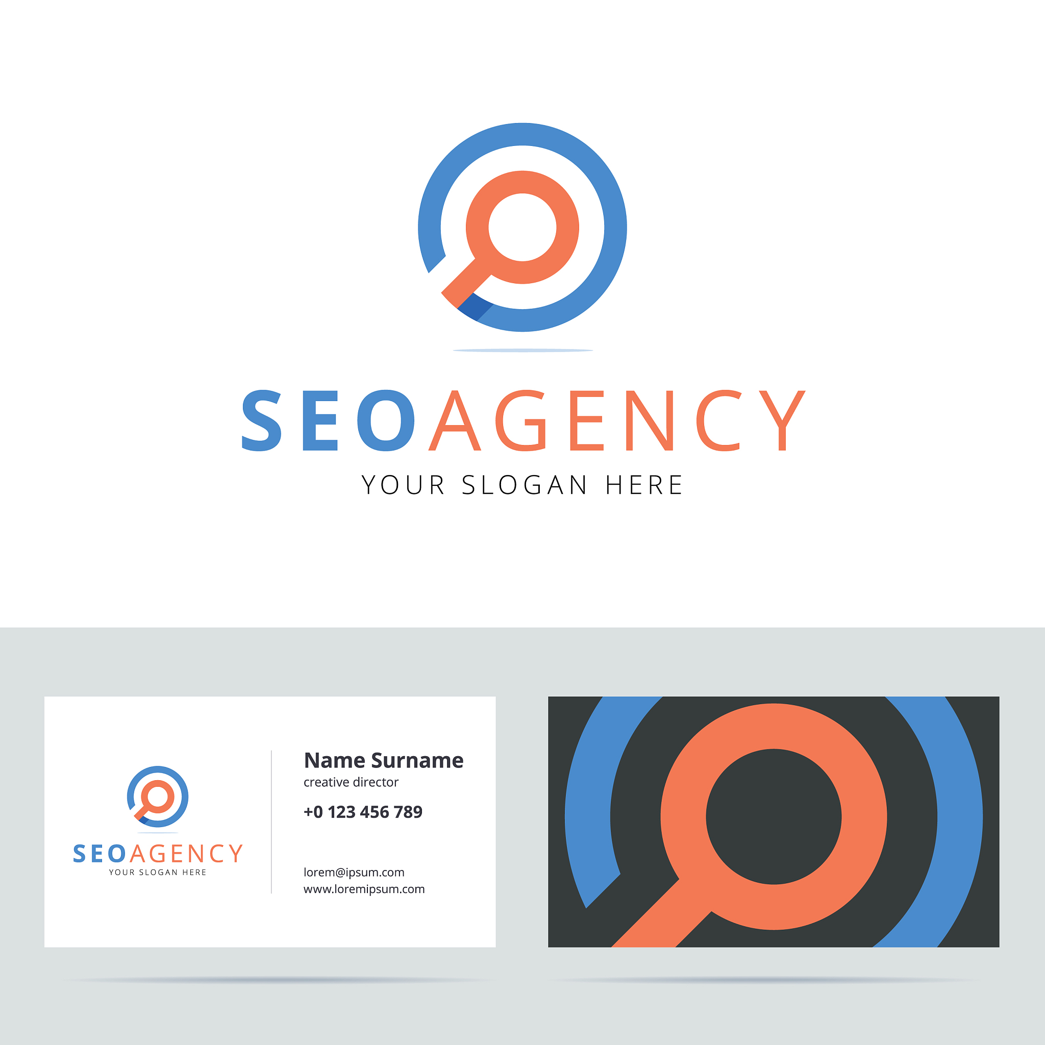 seo agency logo and business card template