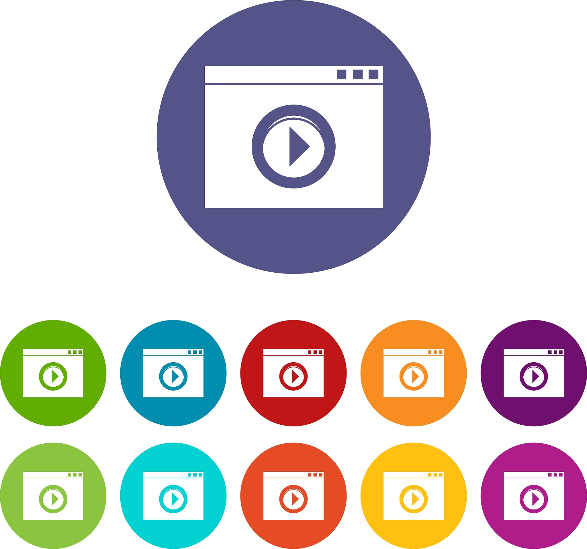 video player set icons