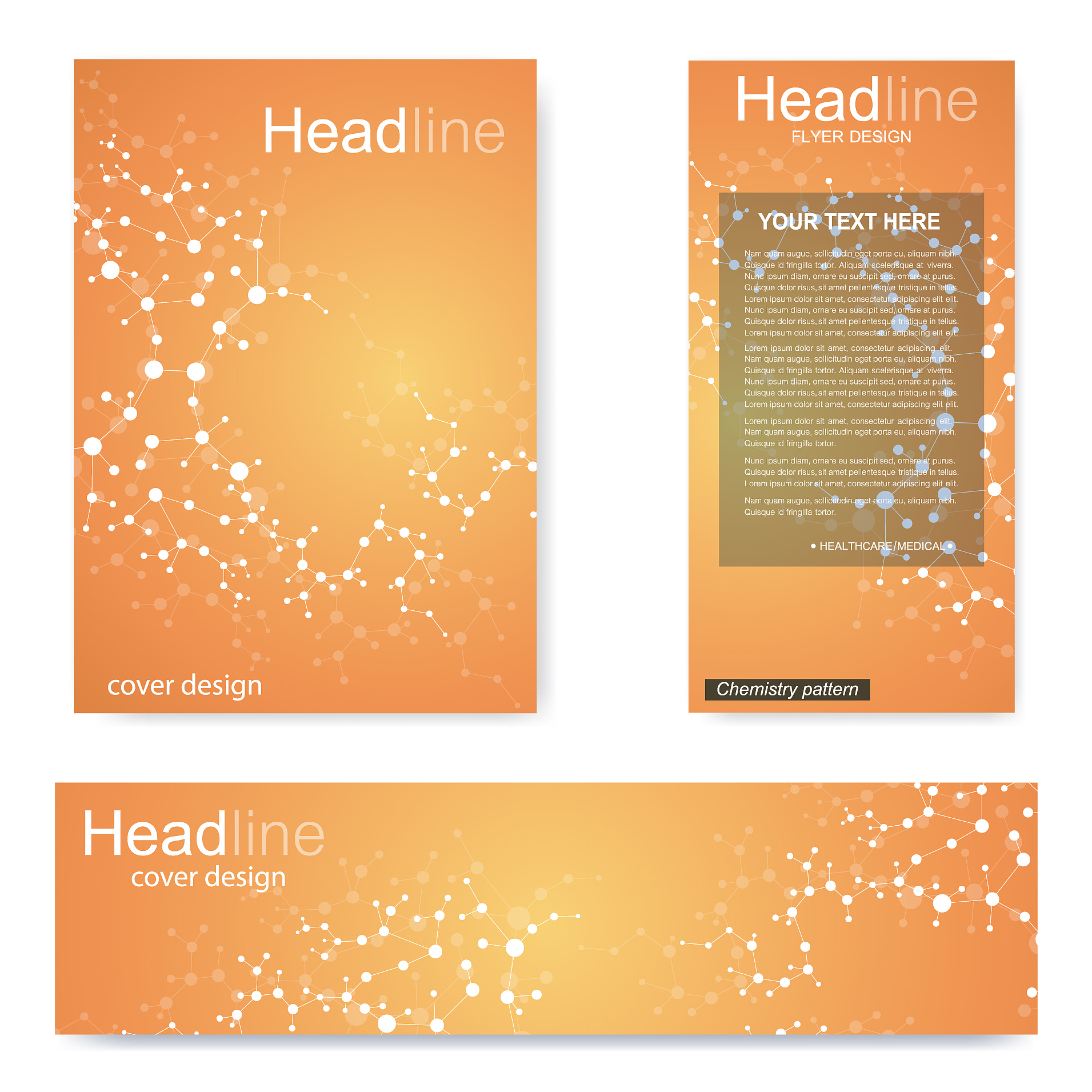 set flyer brochure size a4 templatebanner