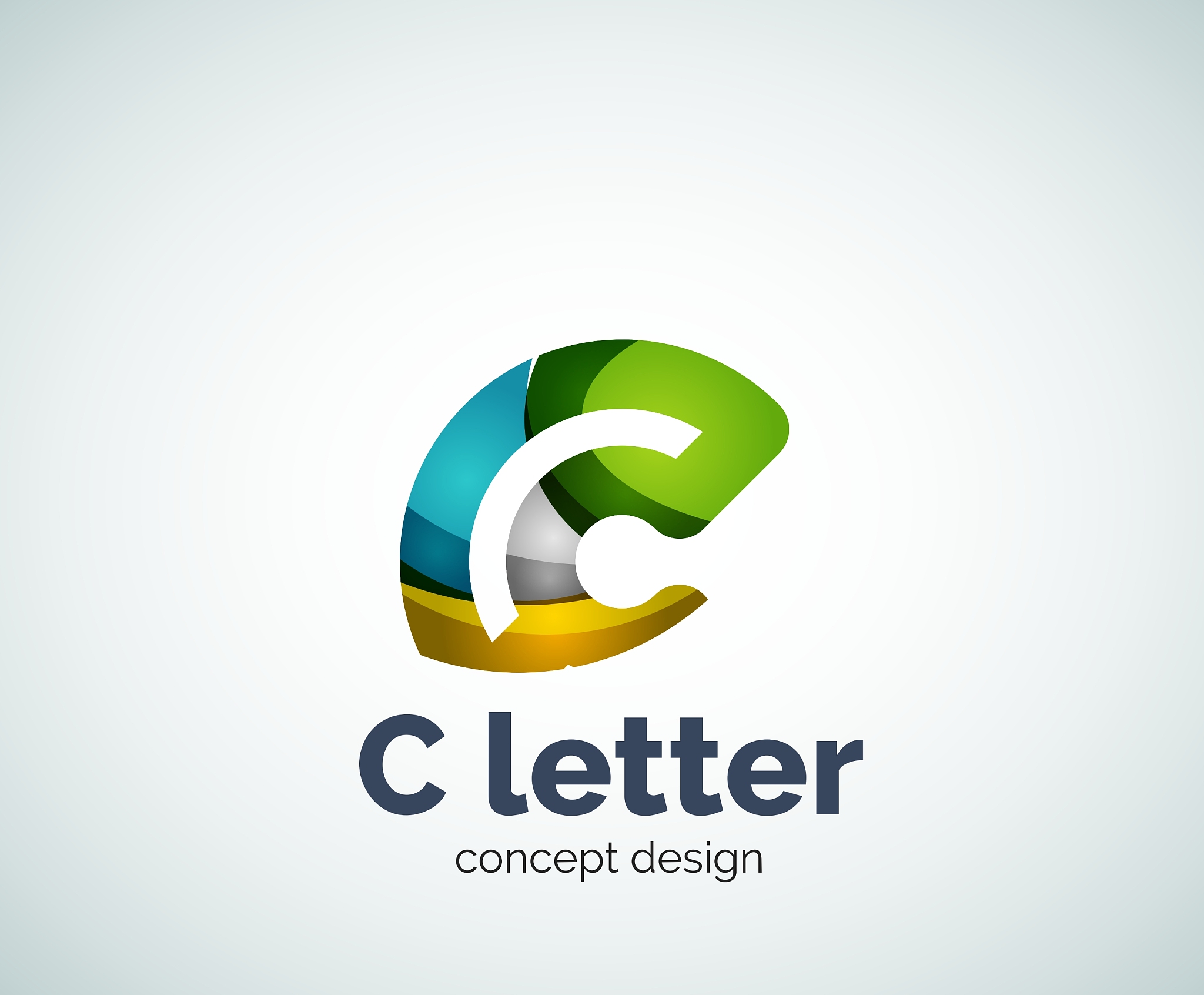 c letter concept logo template