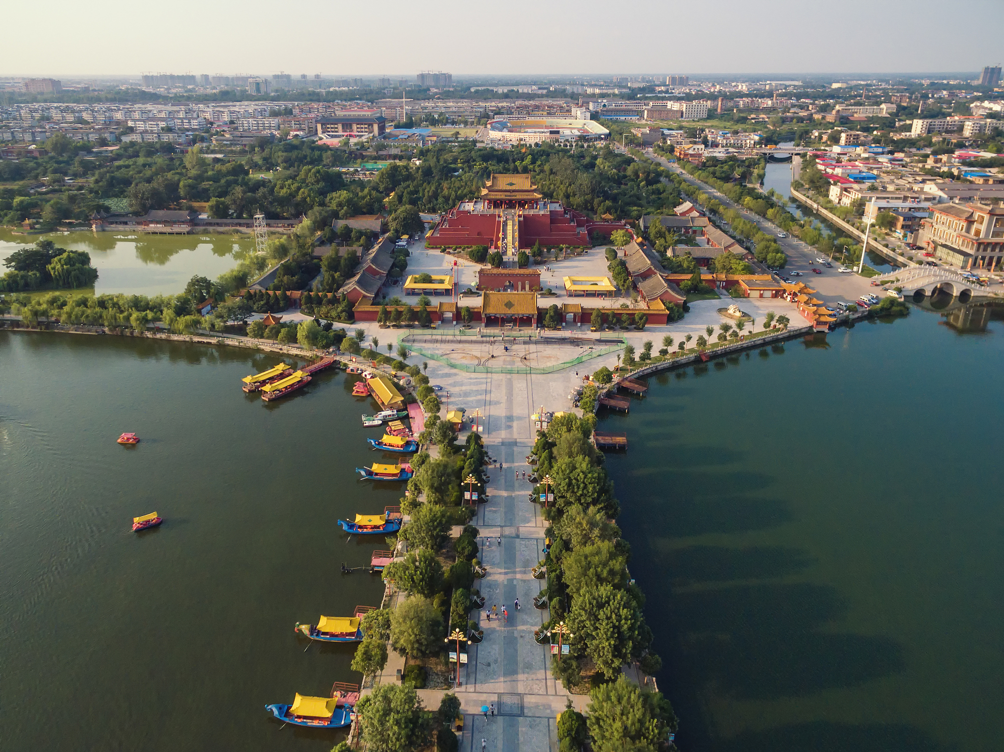航拍开封龙庭景区