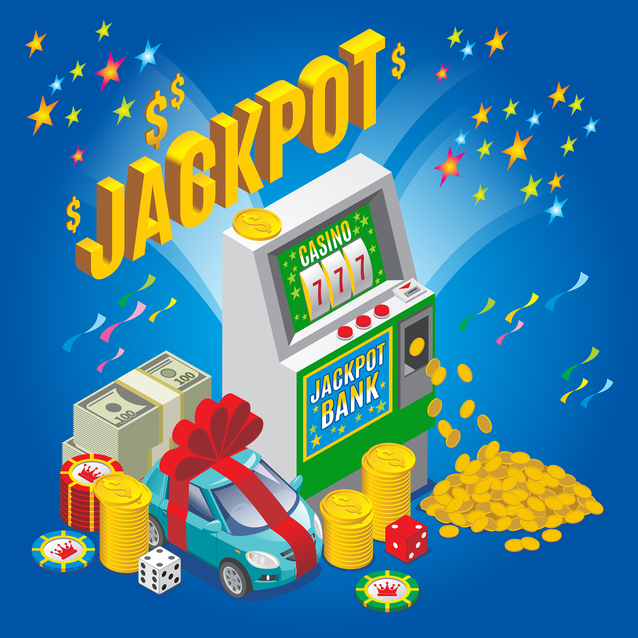 isometric jackpot concept