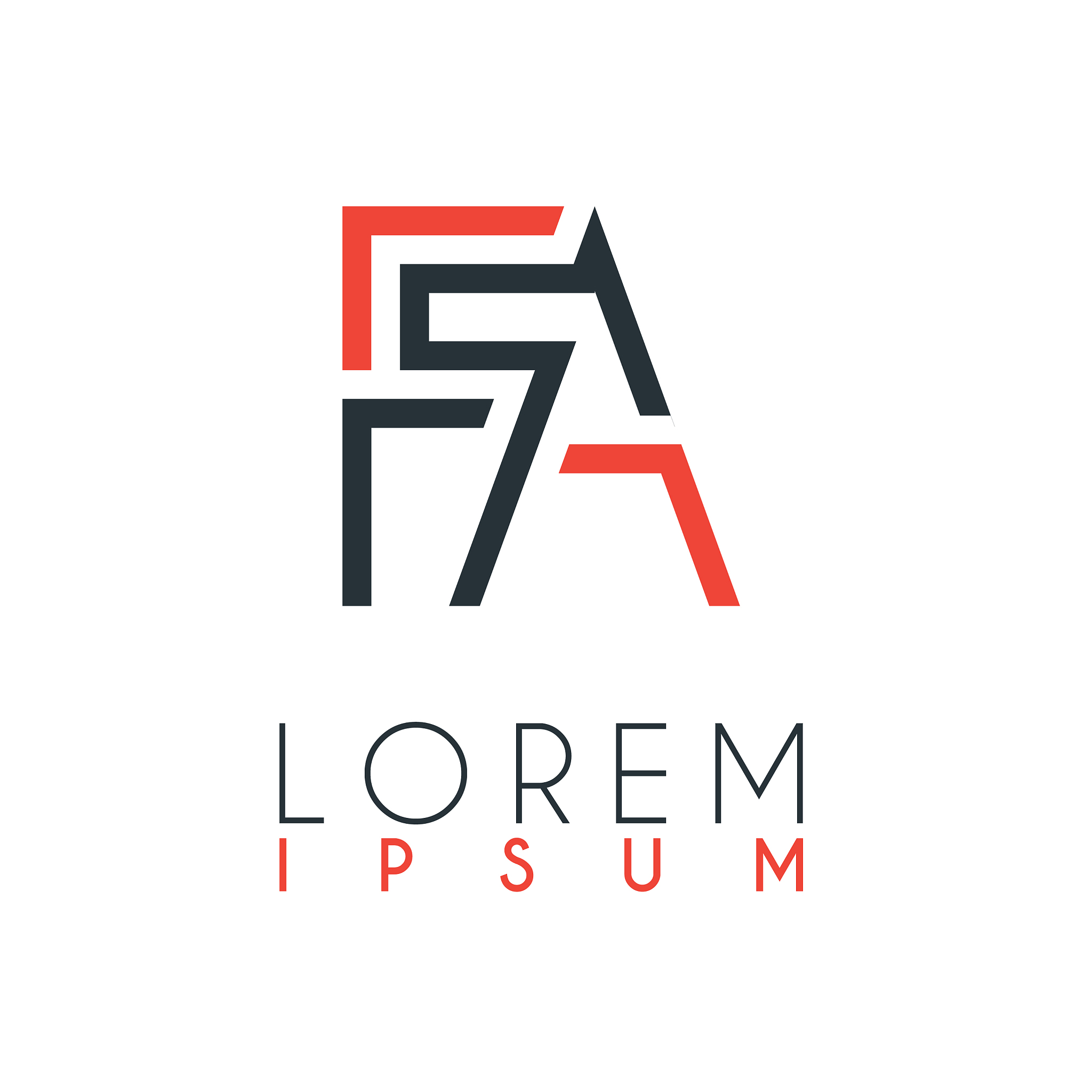 the logo between letter f and letter a or fa