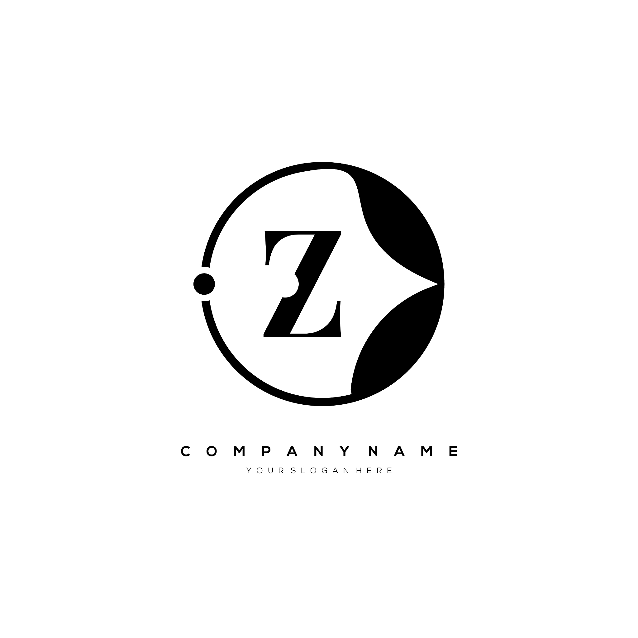 z letter logo template