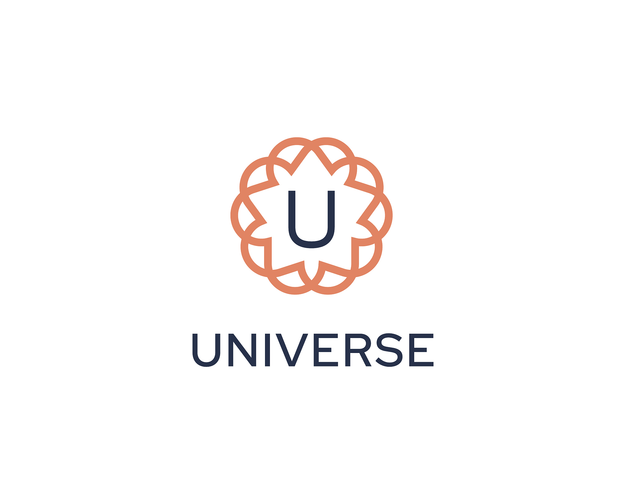 premium letter u logotype. elegant floral frame with letter icon