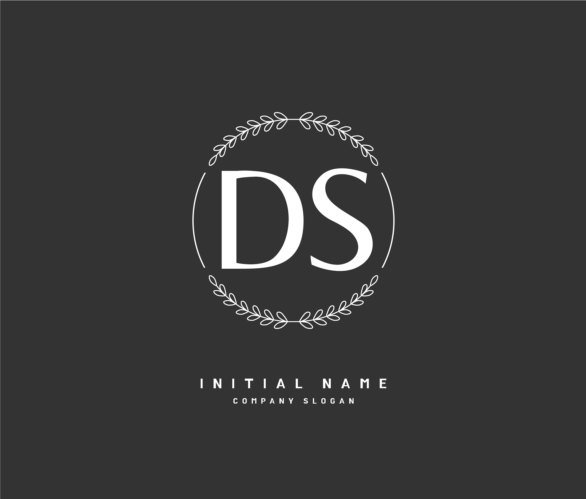 d s ds beauty initial logo handwriting logo of