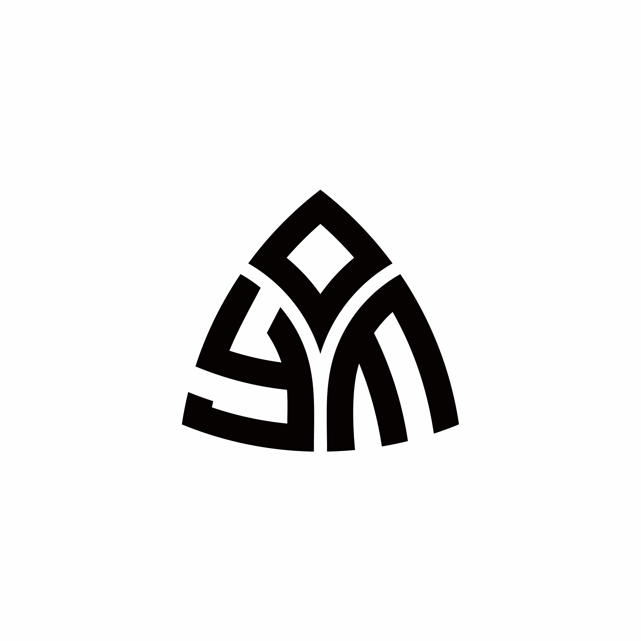 ym monogram logo with modern triangle style