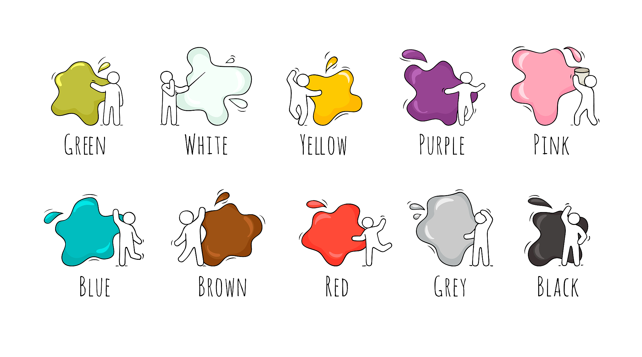 set with little people and different color