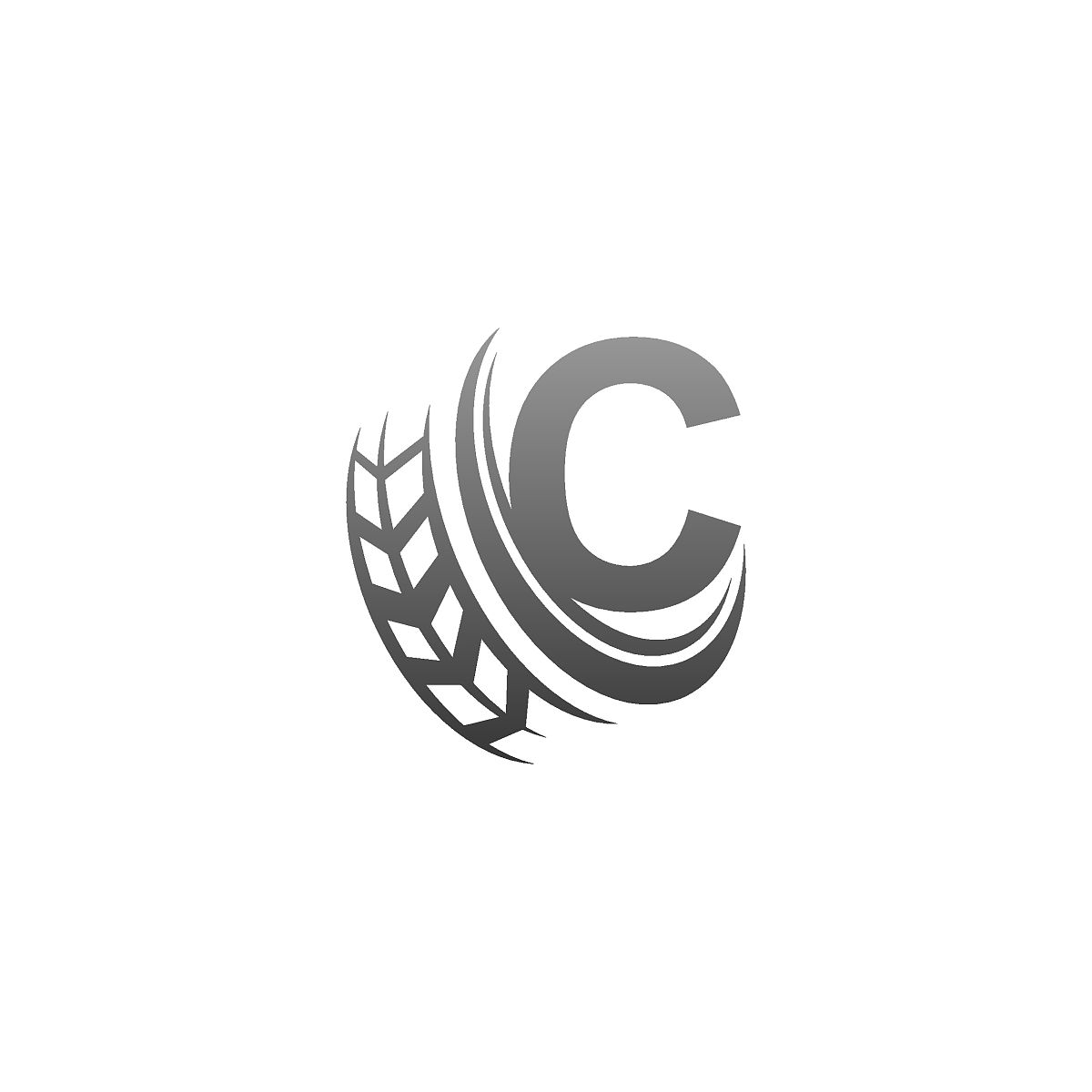 字母c与拖轮图标设计模板插图