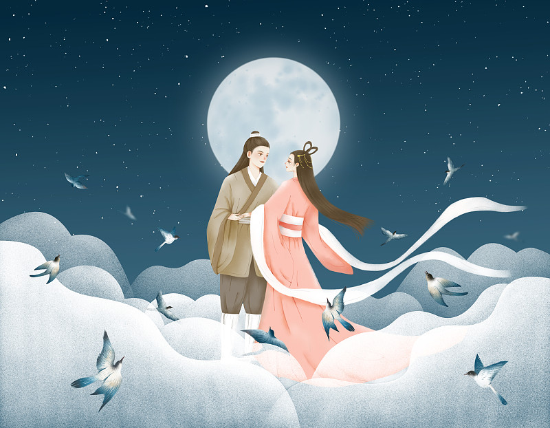 用中国民间故事牛郎织女制作抖音中视频文案