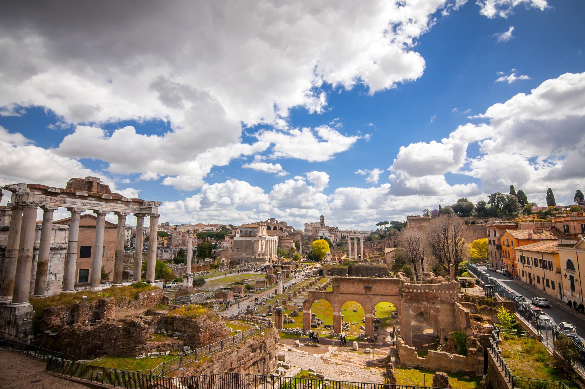 roman forum, view from capitolium hill in rome