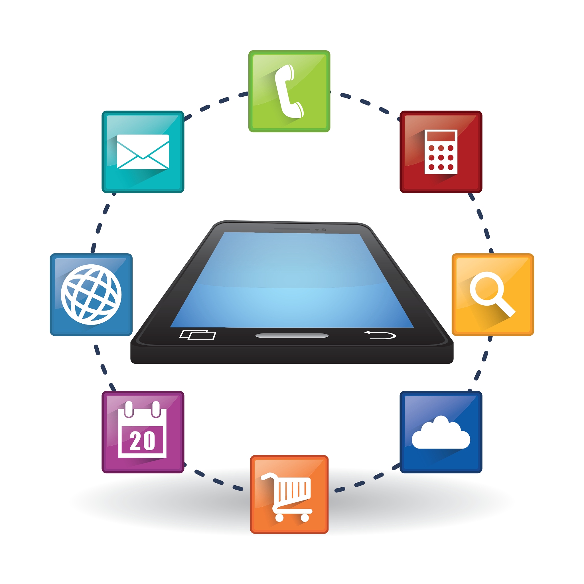 gadget and social media icons design