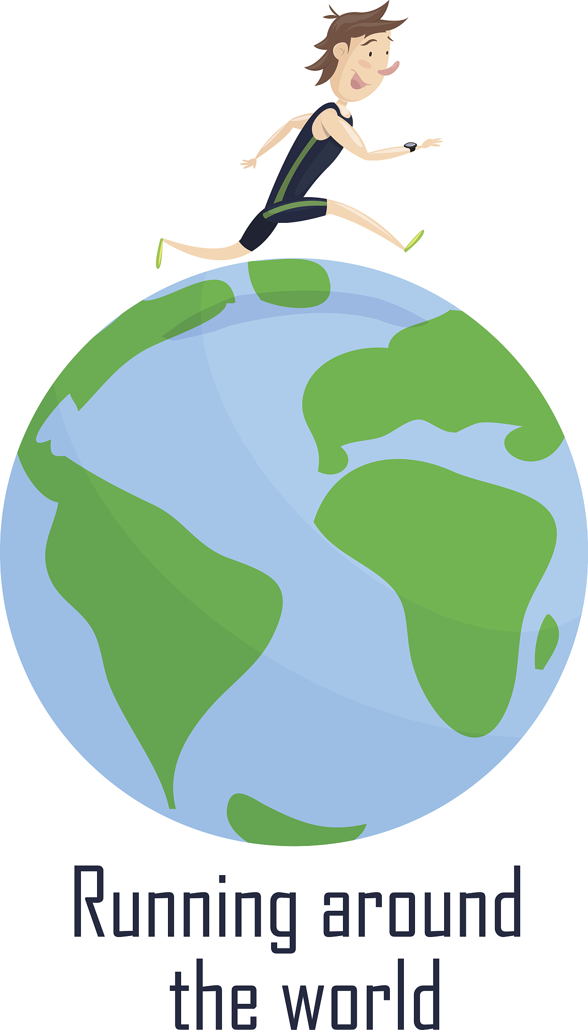 running around the world