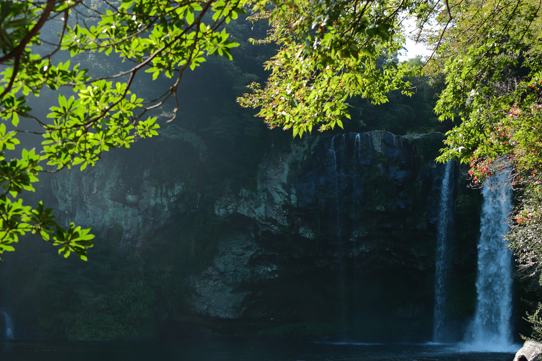 cheonjiyeon falls, waterfalls, valleys, streams,