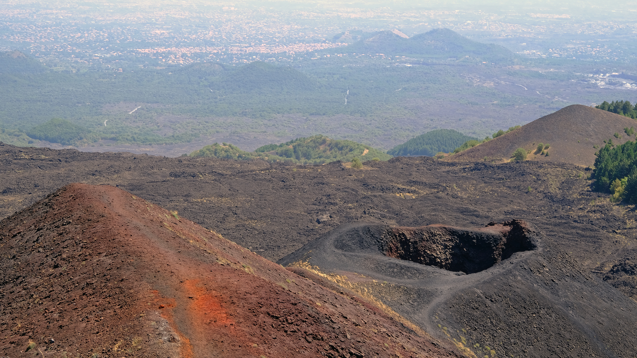 silvestri craters, lateral cones and flow form calderas, from mo
