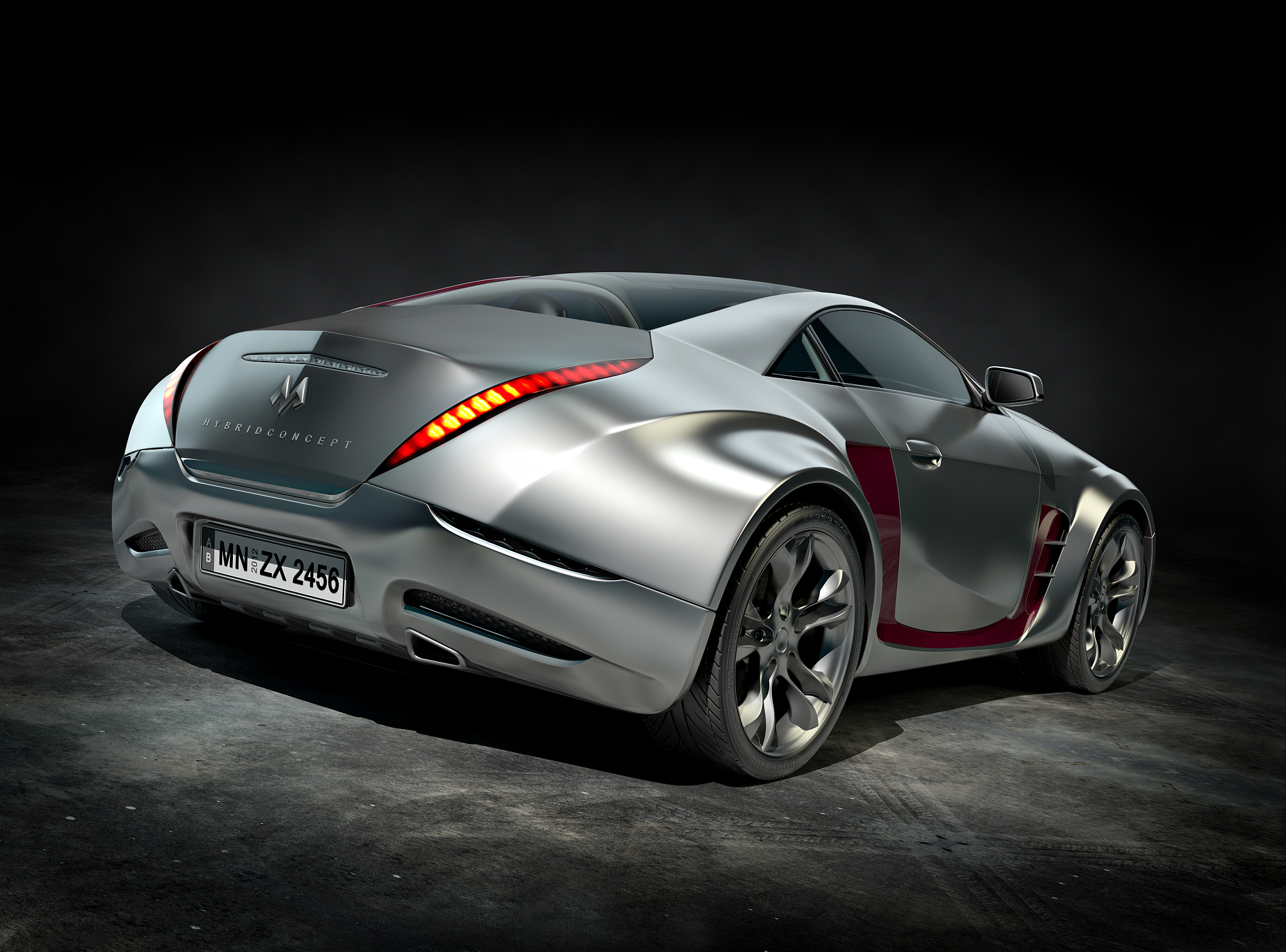 silver sports car