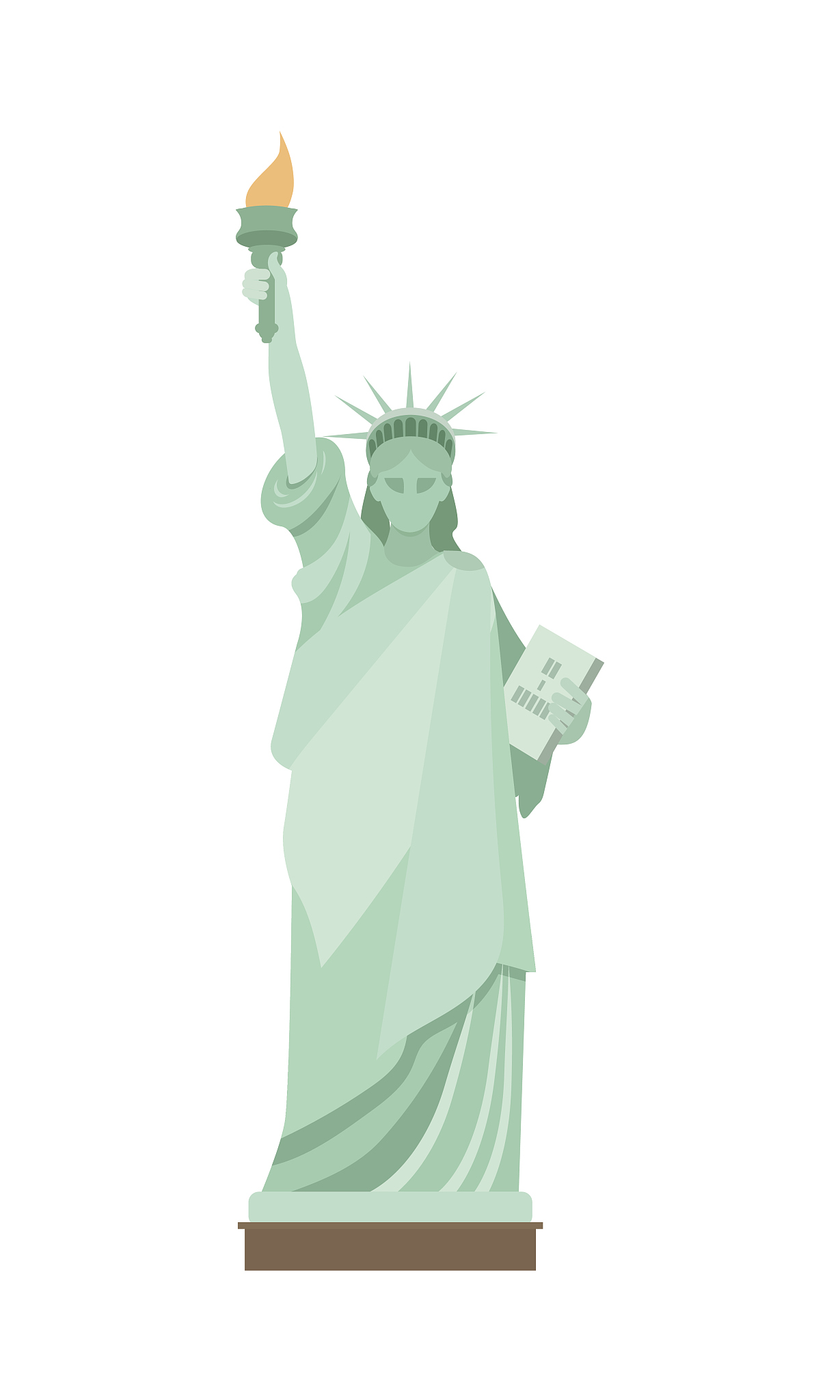 statue of liberty in new york. flat style.