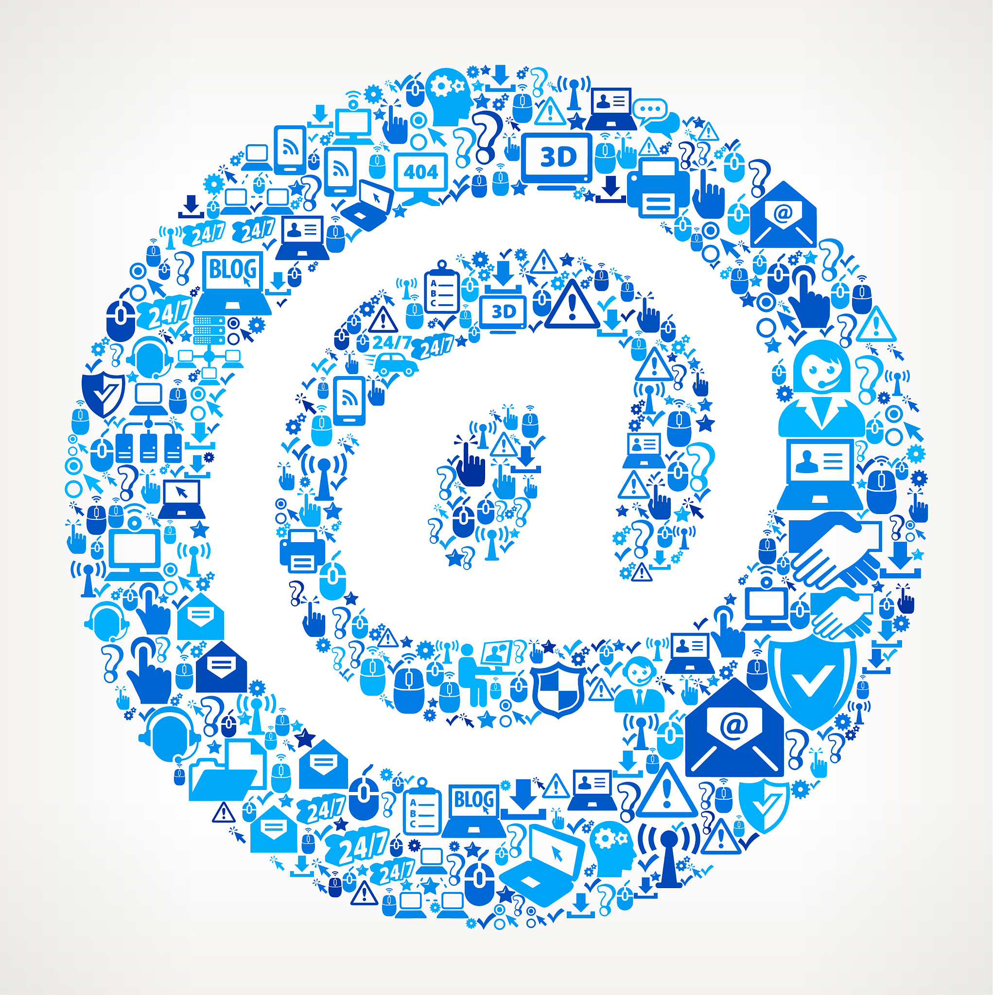 email  tech support vector icon pattern