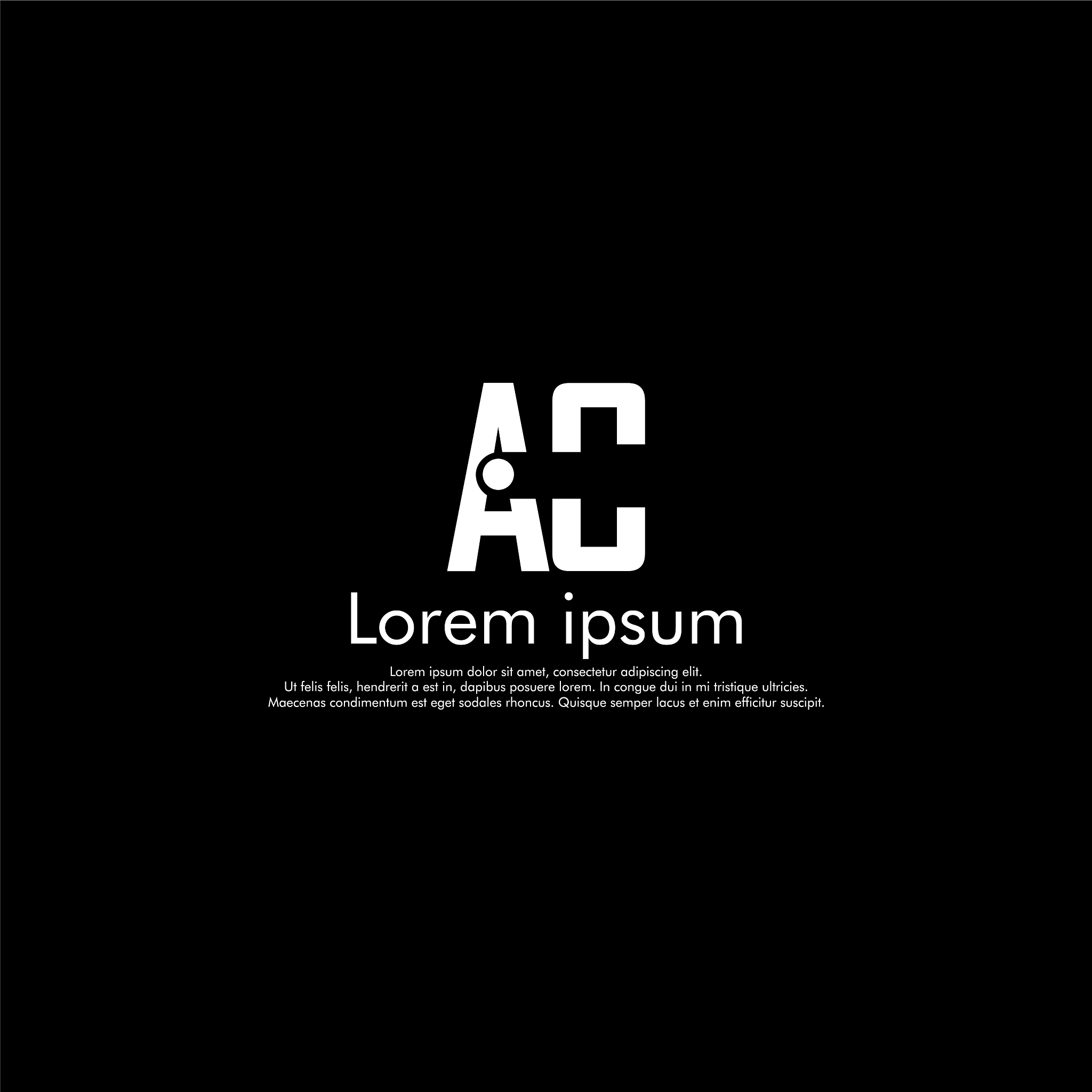 ac initial abstract logo concept for your company