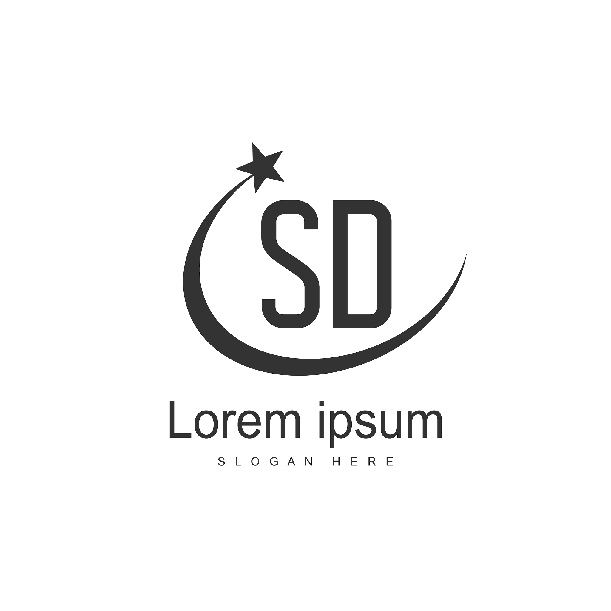 sd letter logo design initial letter sd logo