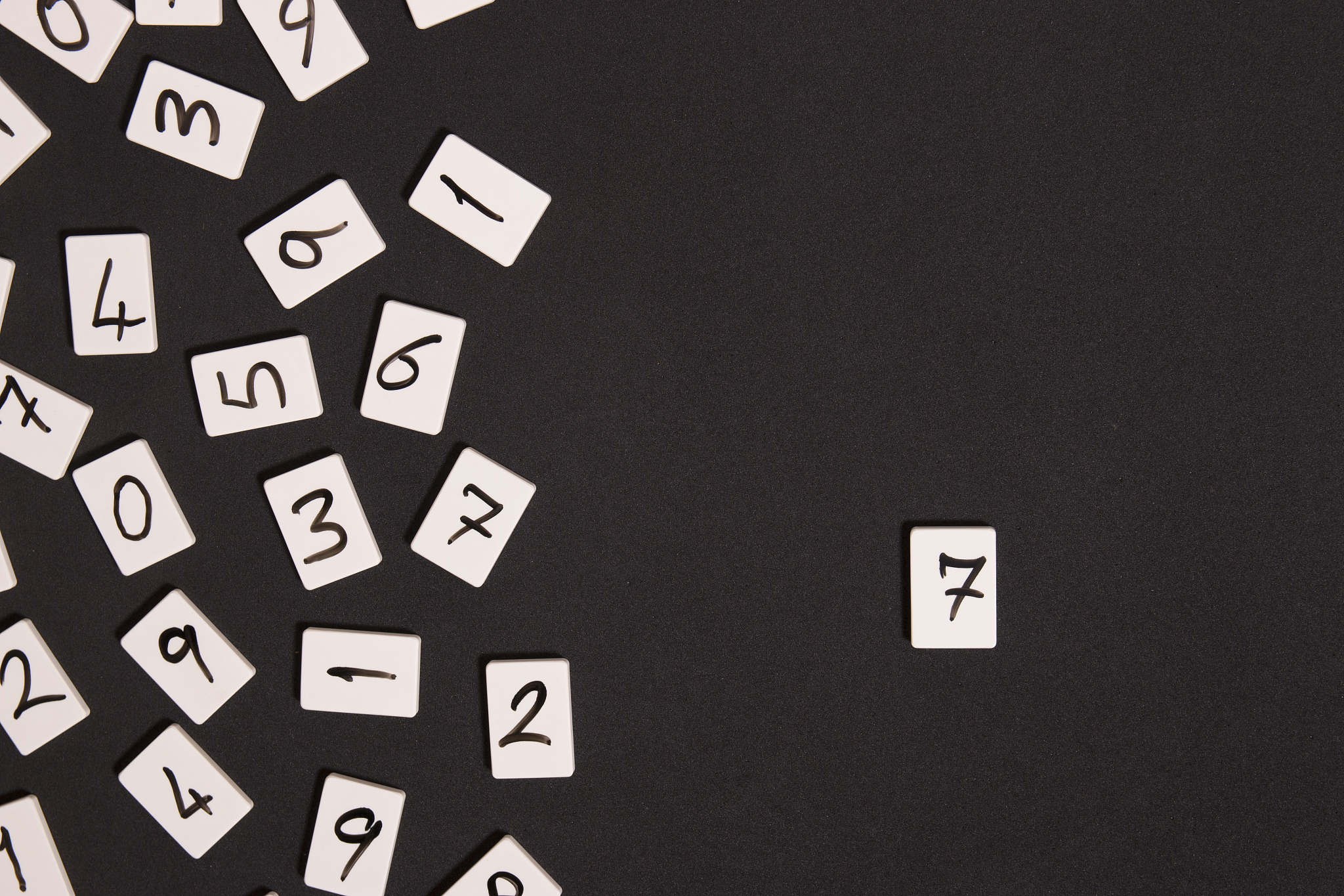number seven and number background