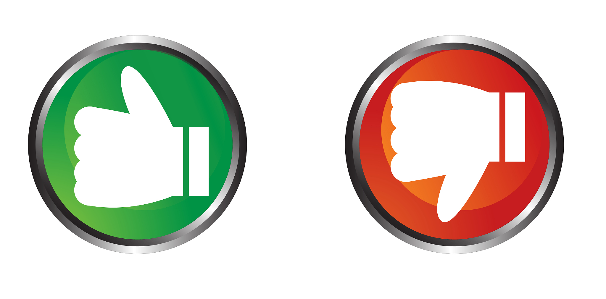 like and dislike button thumb up, thumb down stock - illustratio