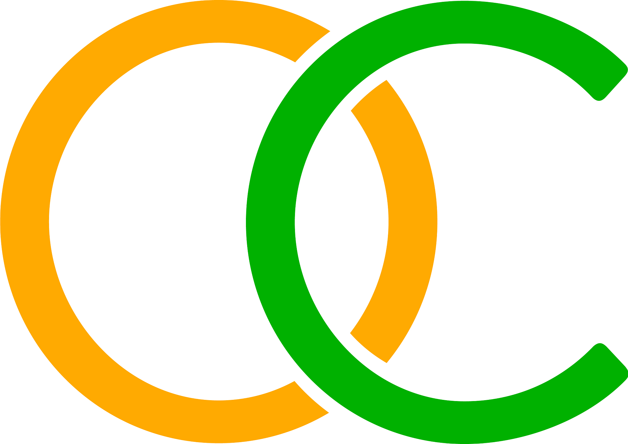 initial letter oc logo design template