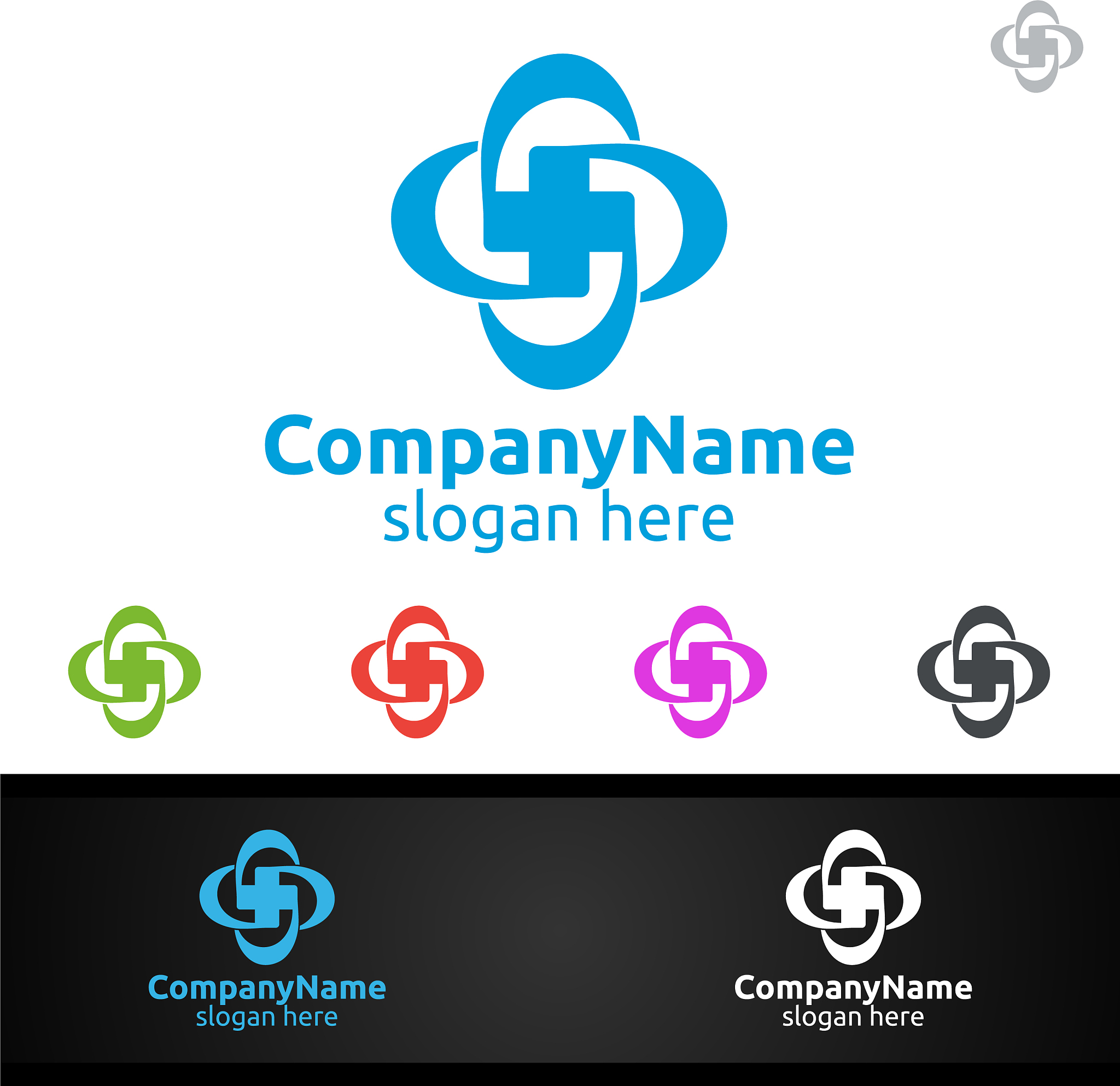 cross medical hospital logo for emergency clinic