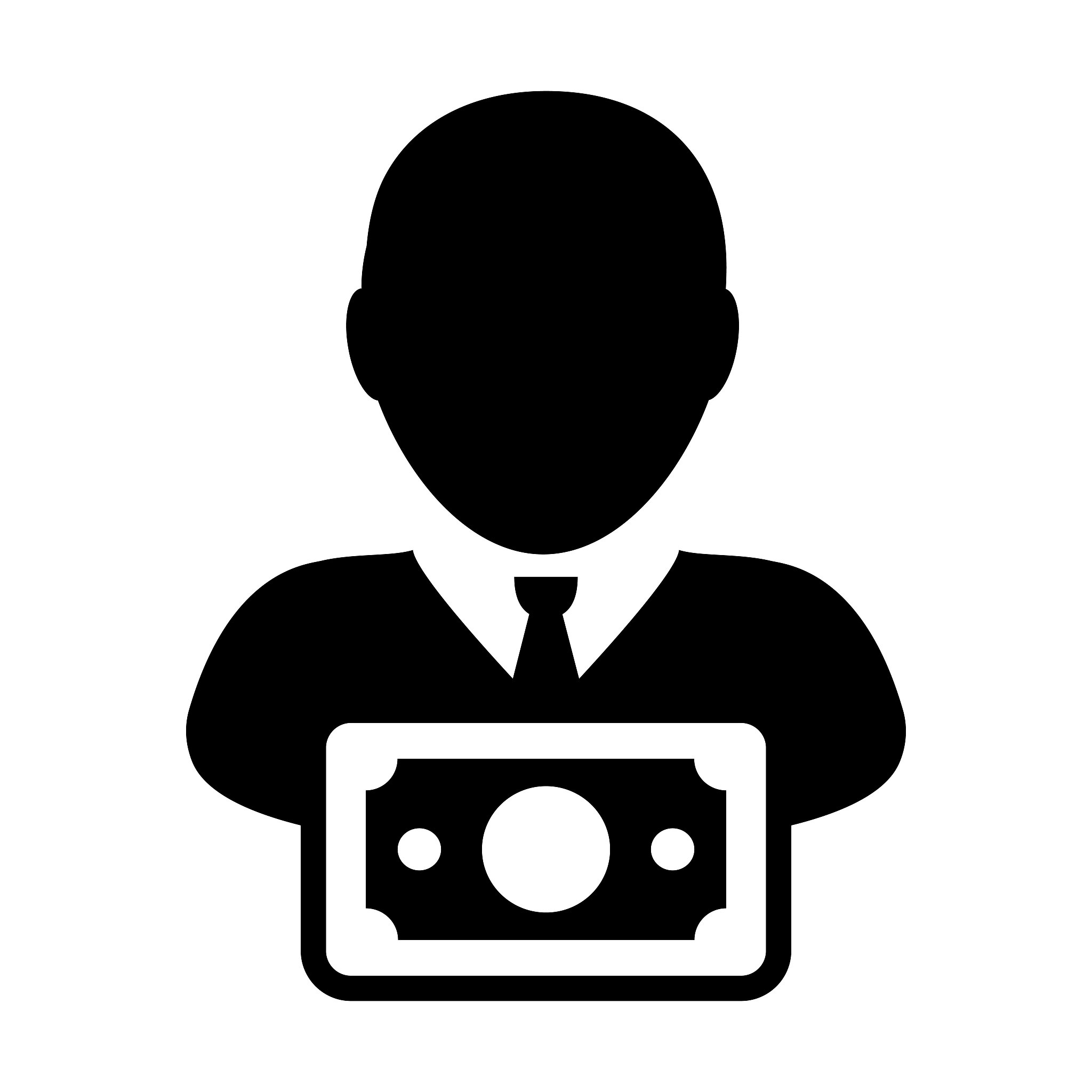 profit icon vector male user person profile avatar with money sy