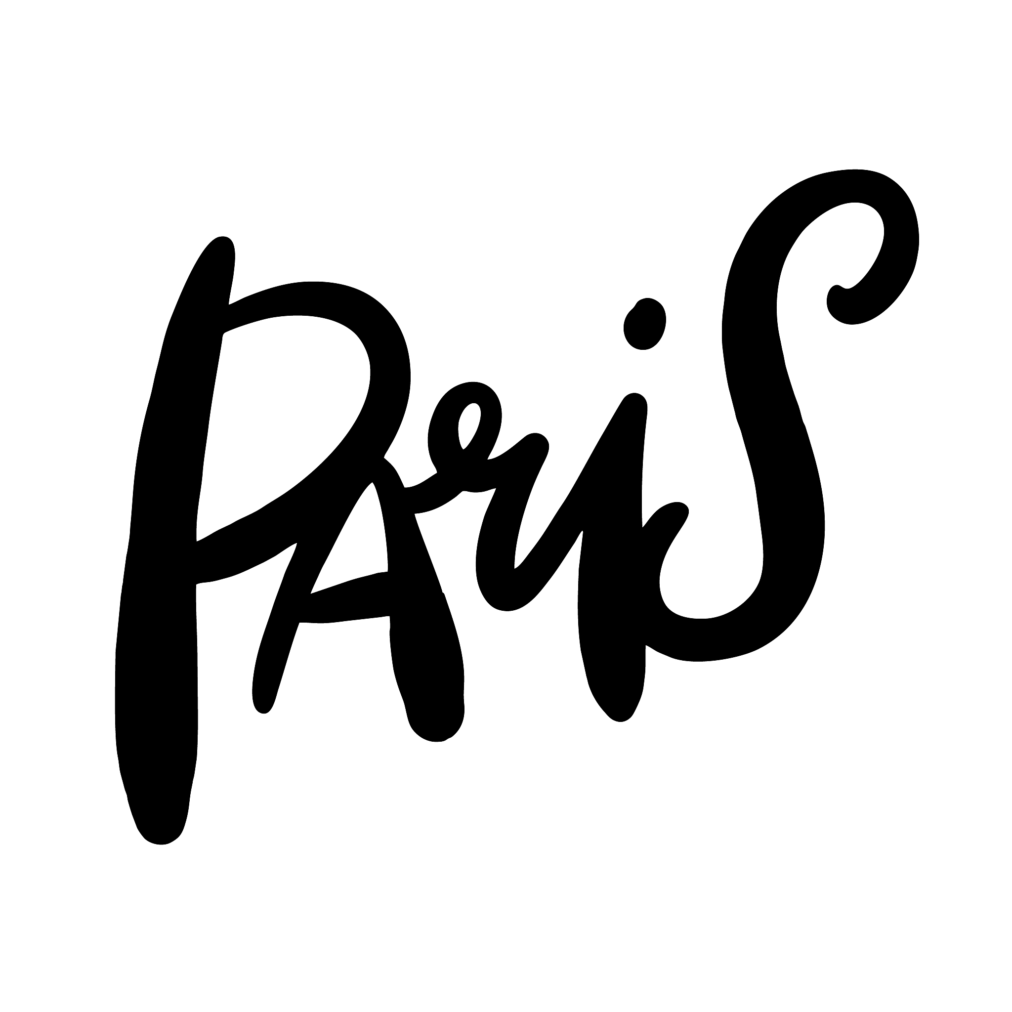 paris hand drawn vector lettering.