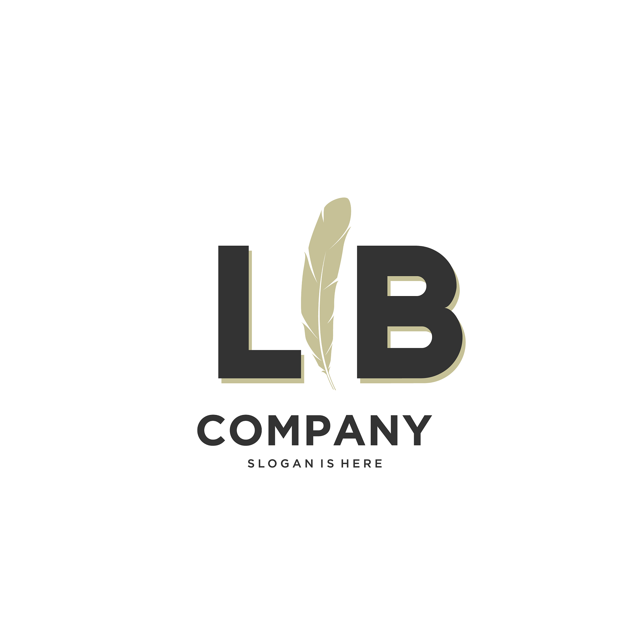initial lb letter unique attractive creative