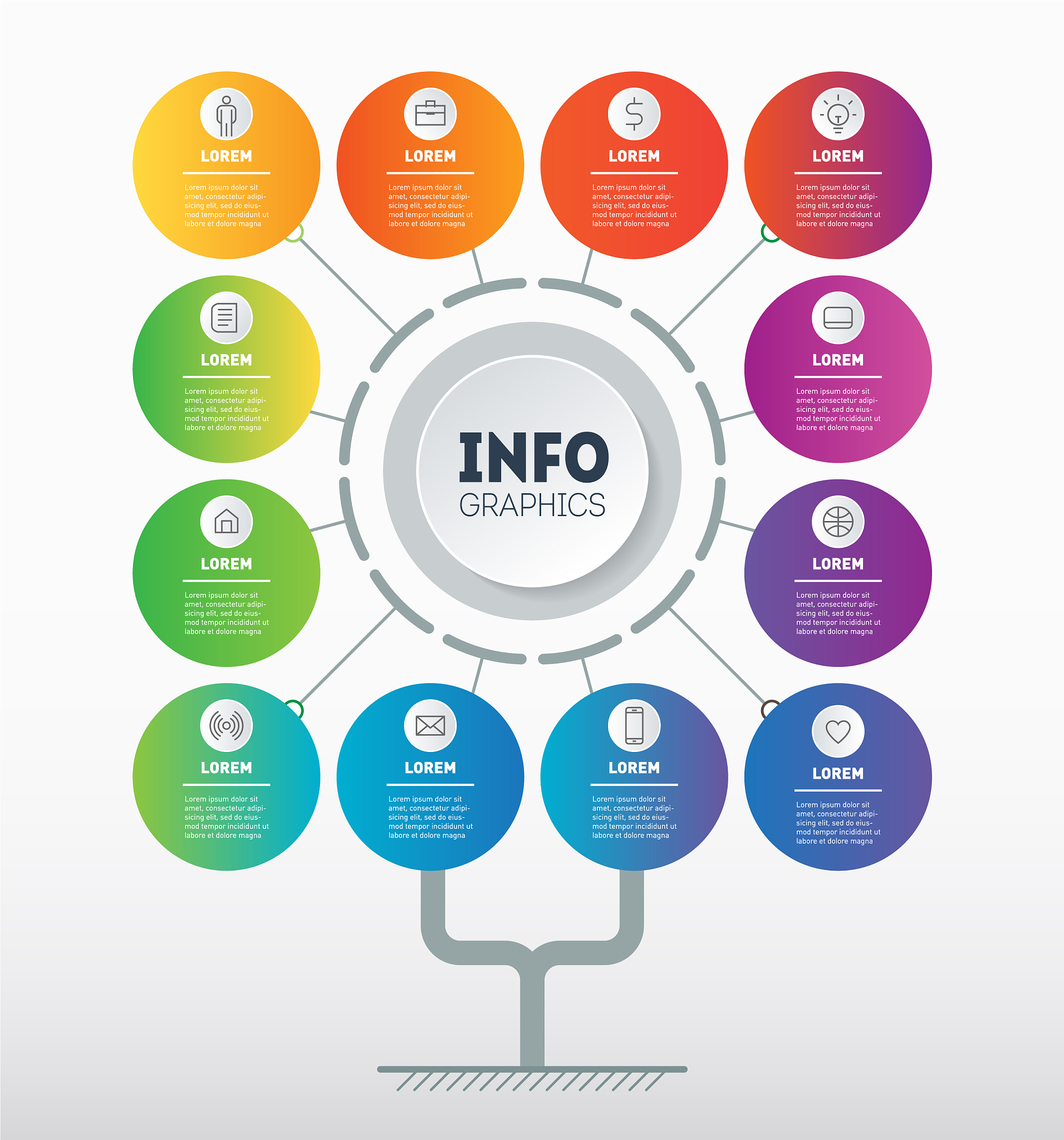 business presentation or infographics concept