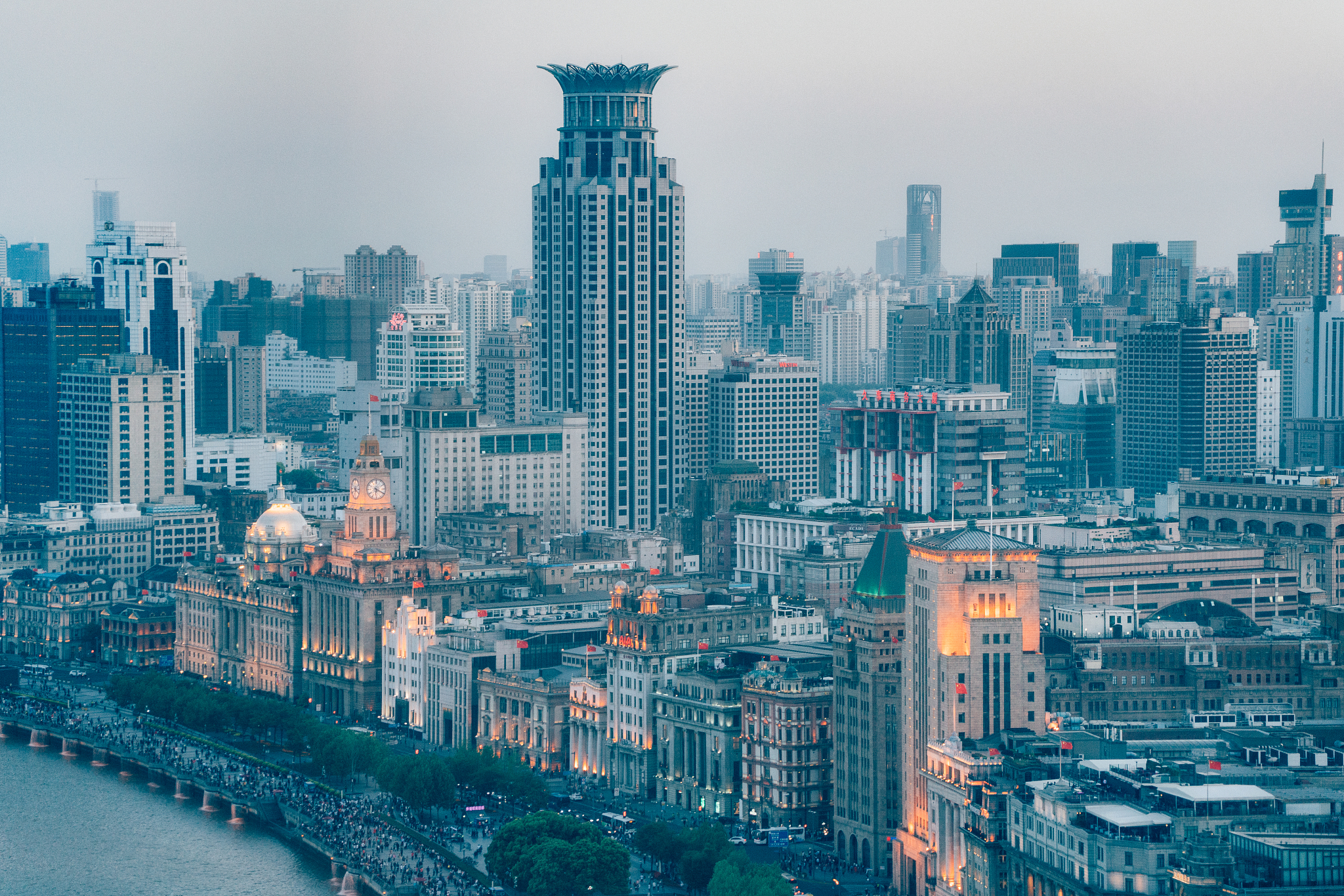 the bund in shanghai, china