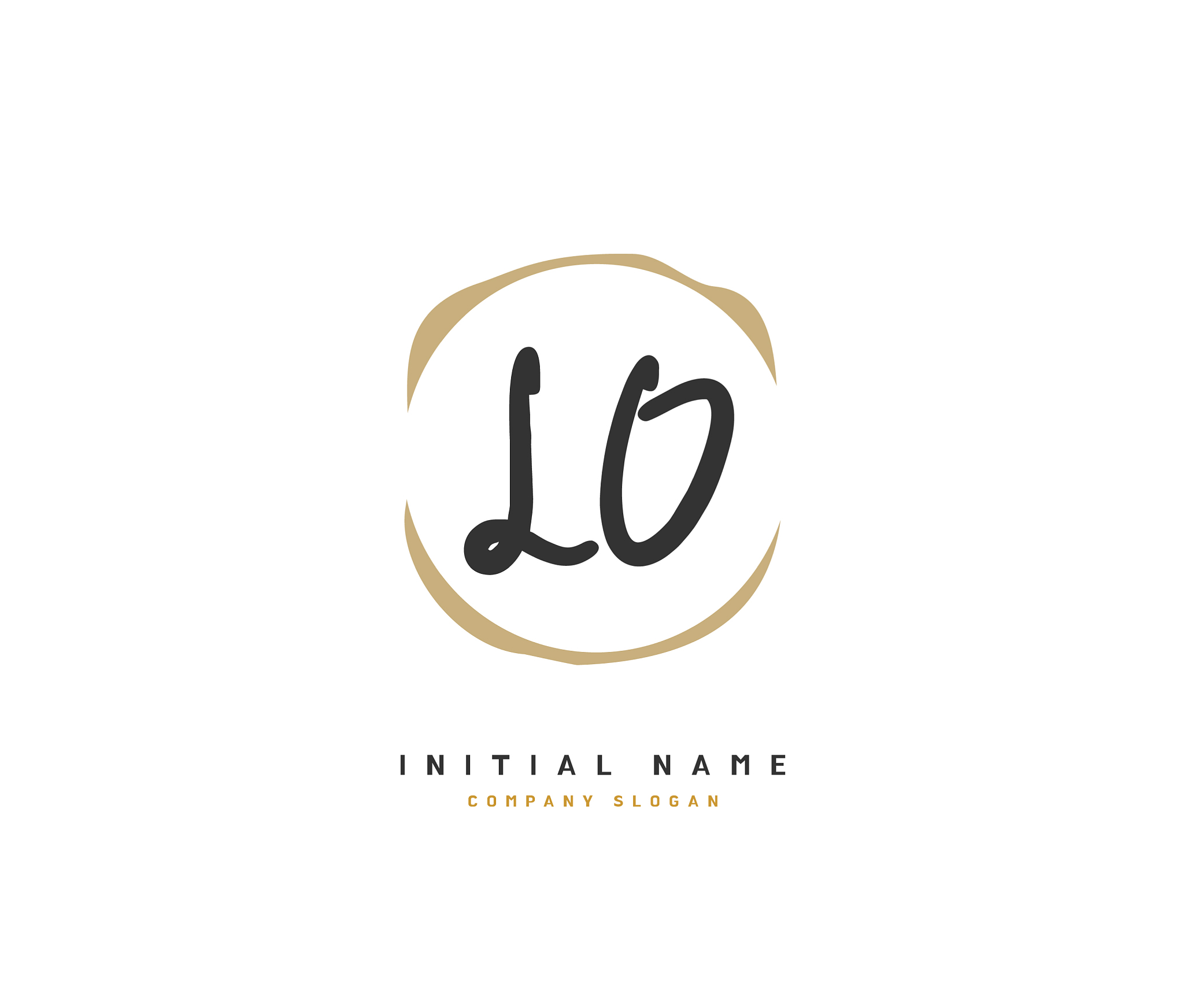 l o lo beauty initial logo handwriting logo of