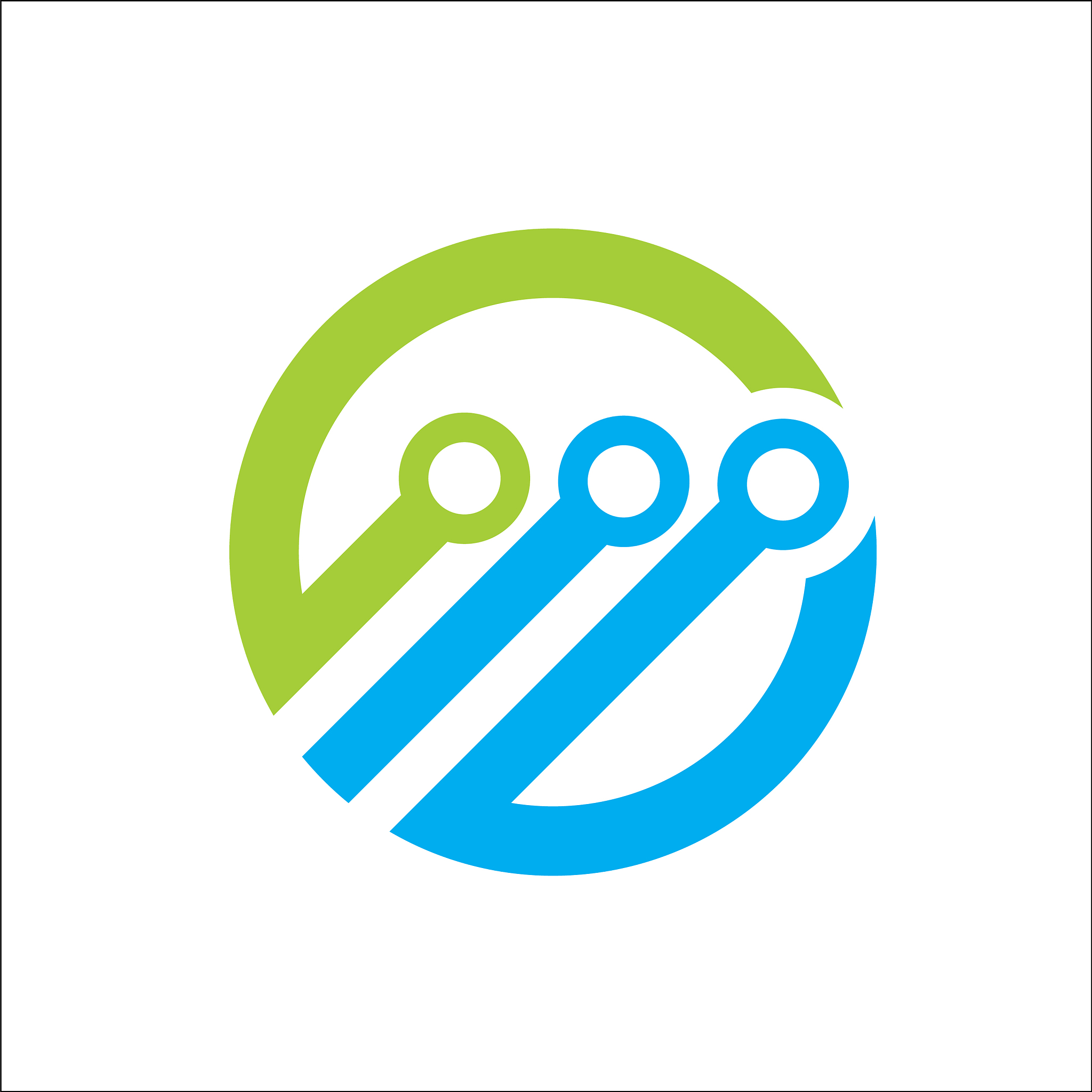technology abstract logo circle
