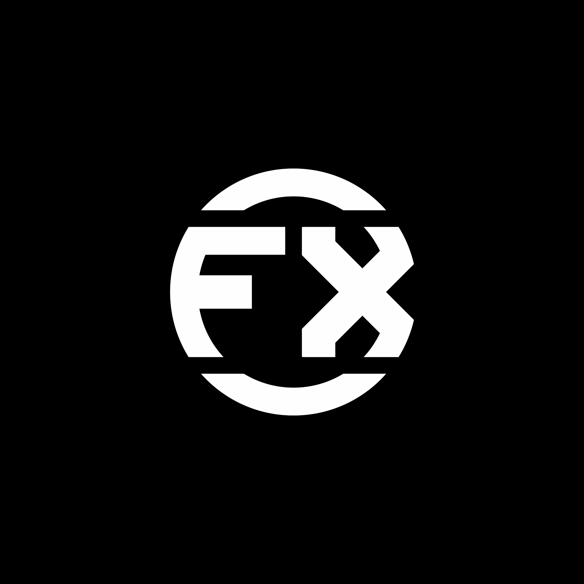 fx logo monogram isolated on circle element