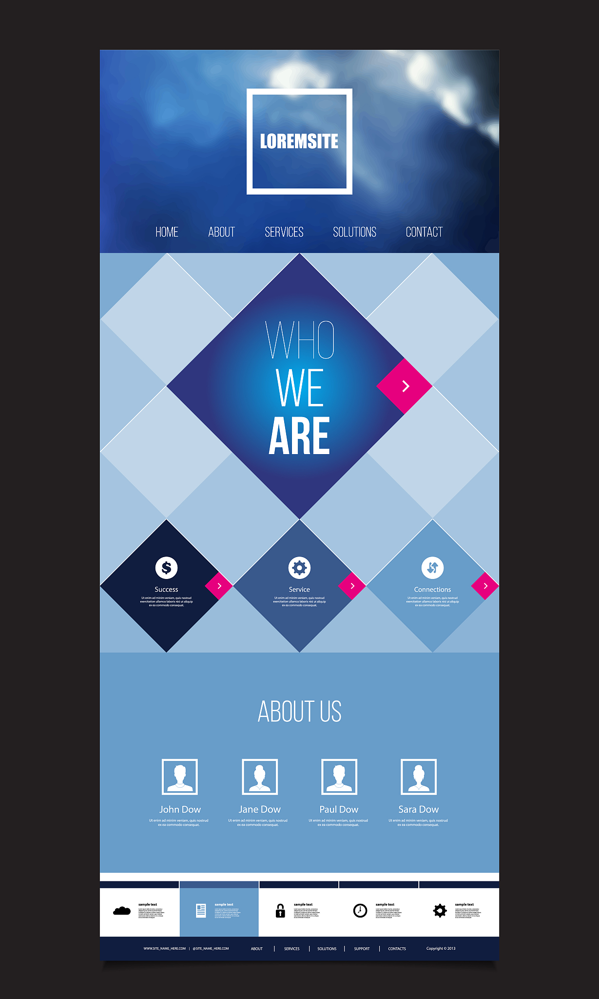one page website template