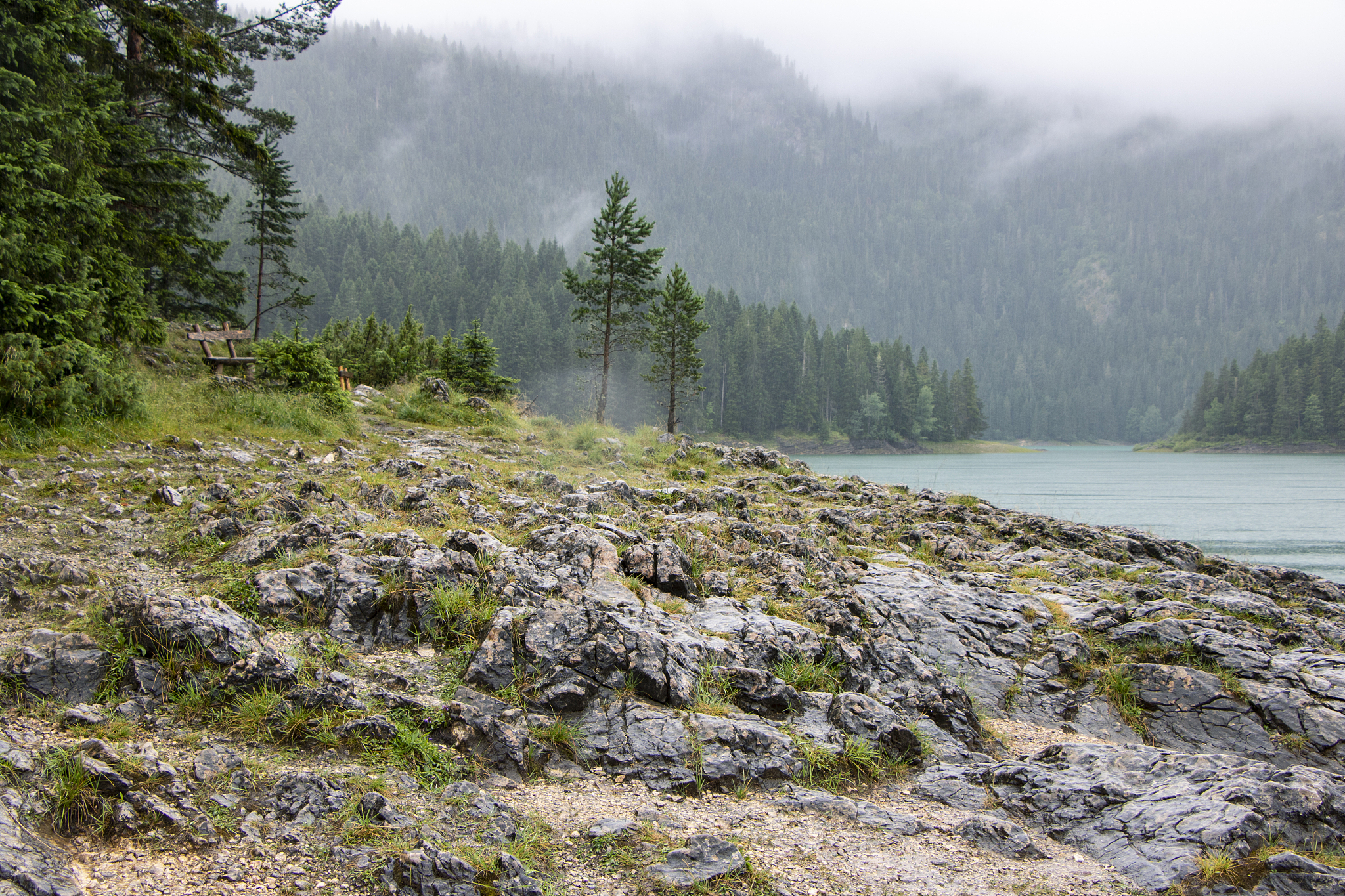 black lake in durmitor national park, montenegro. beautiful natu