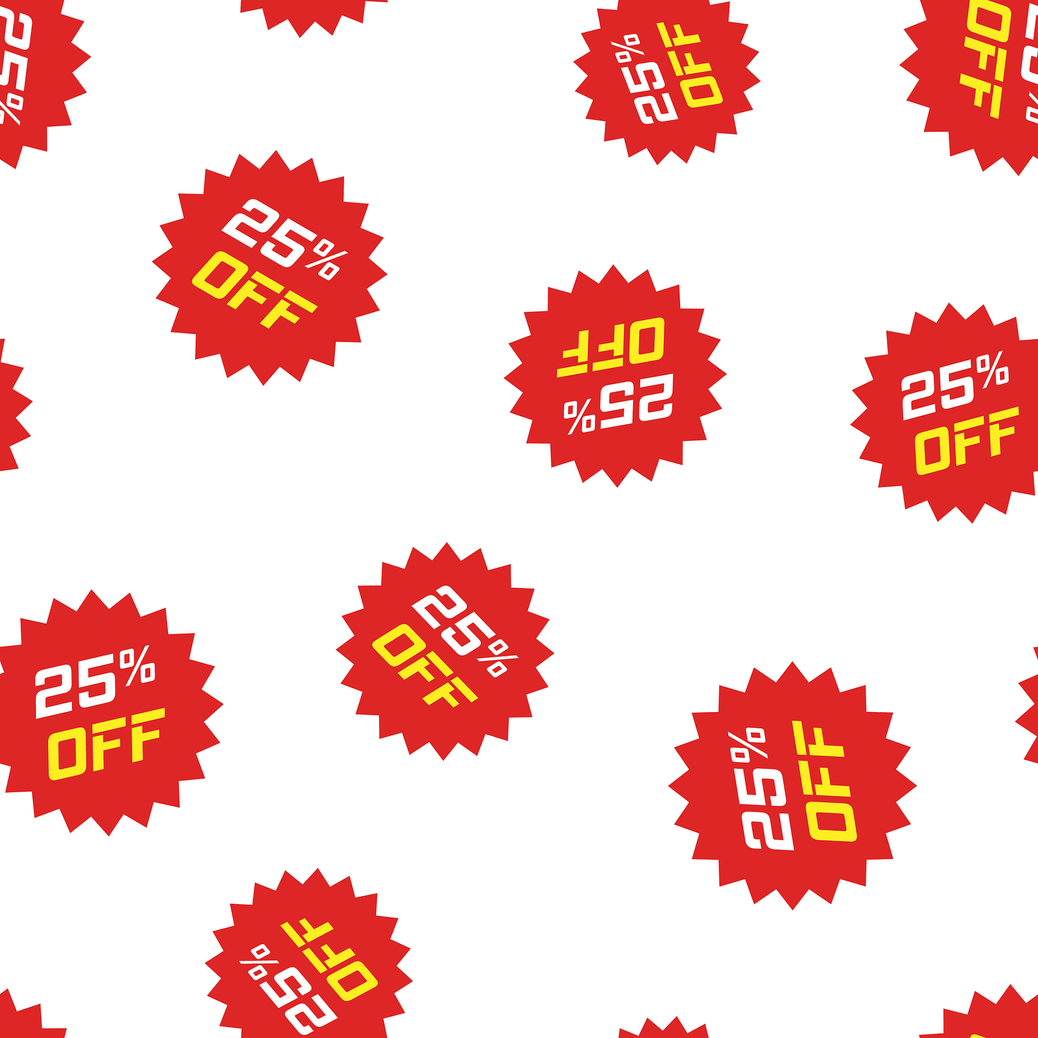 discount sticker icon seamless pattern background