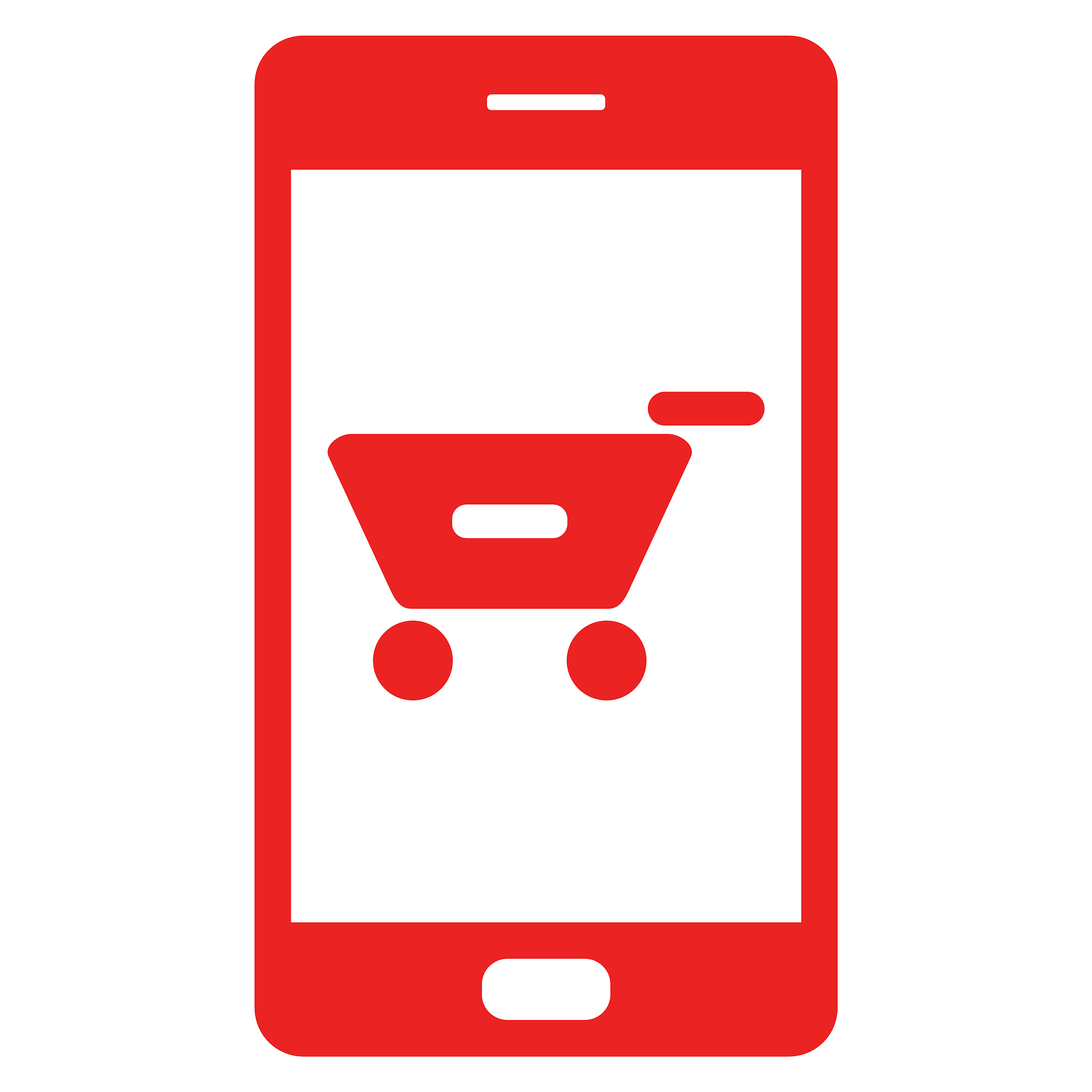 shopping cart and smartphone