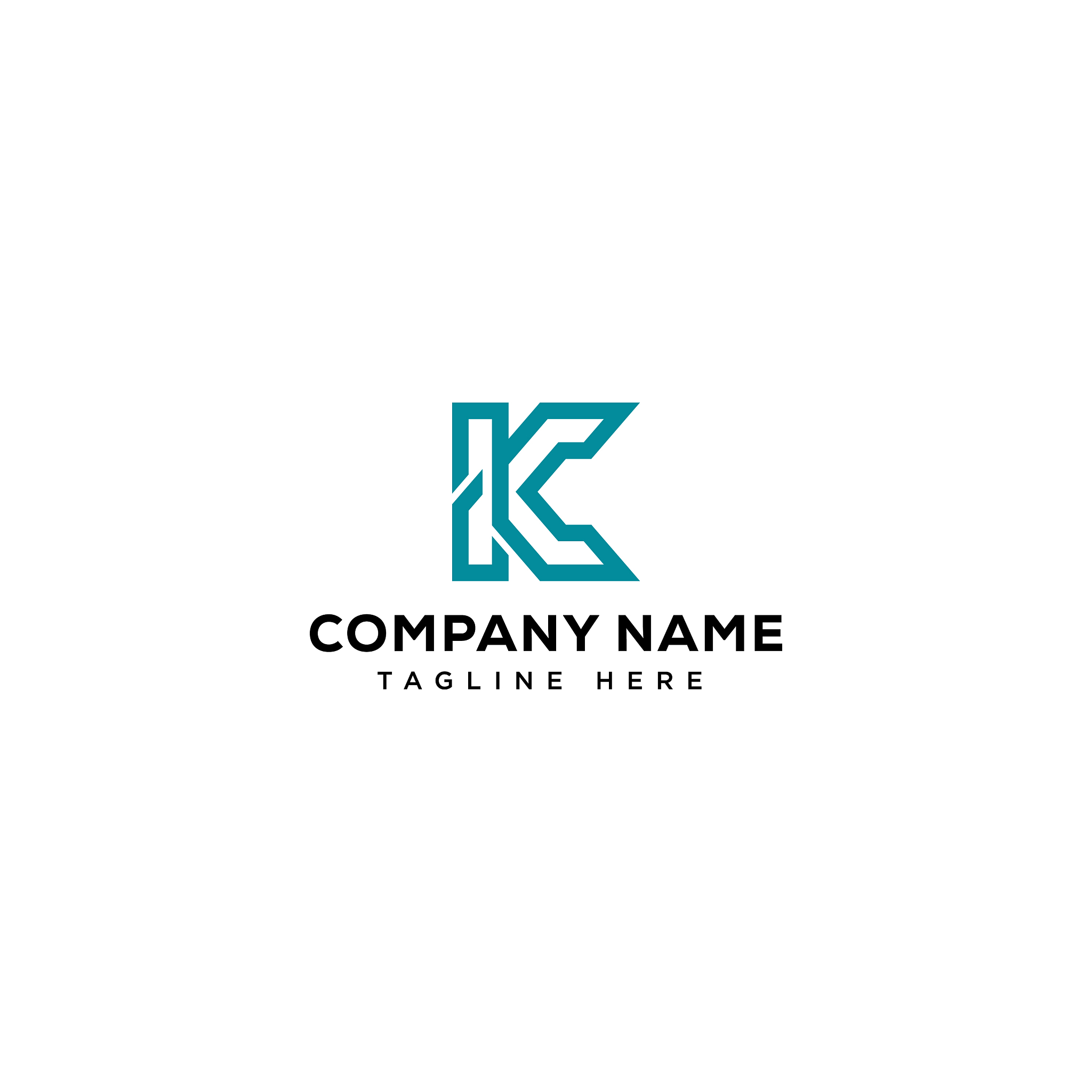 k initial logo design