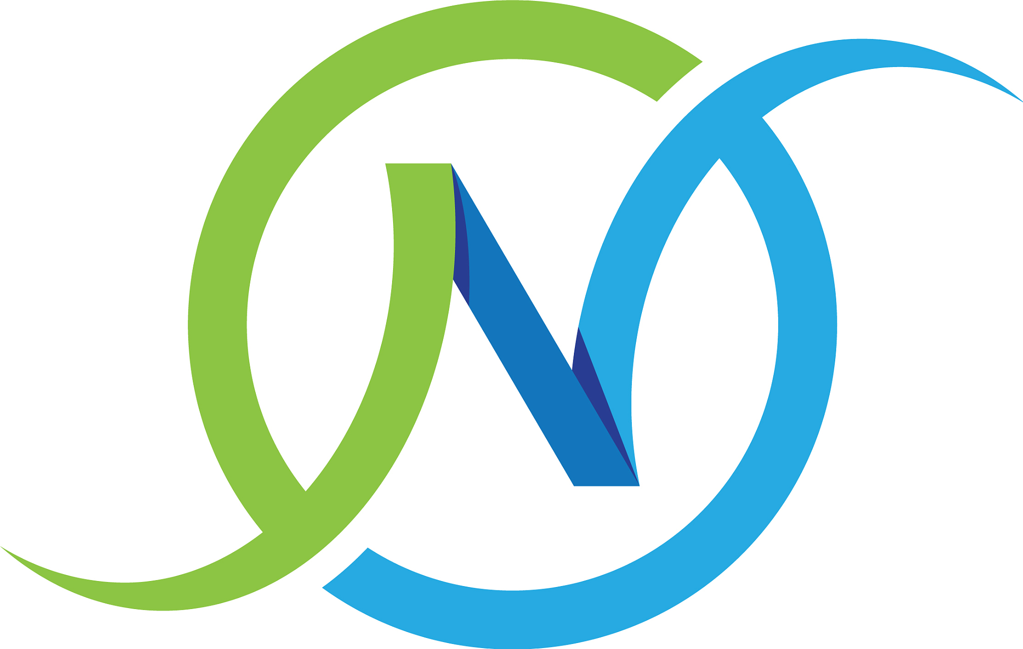 n letter logo template icon