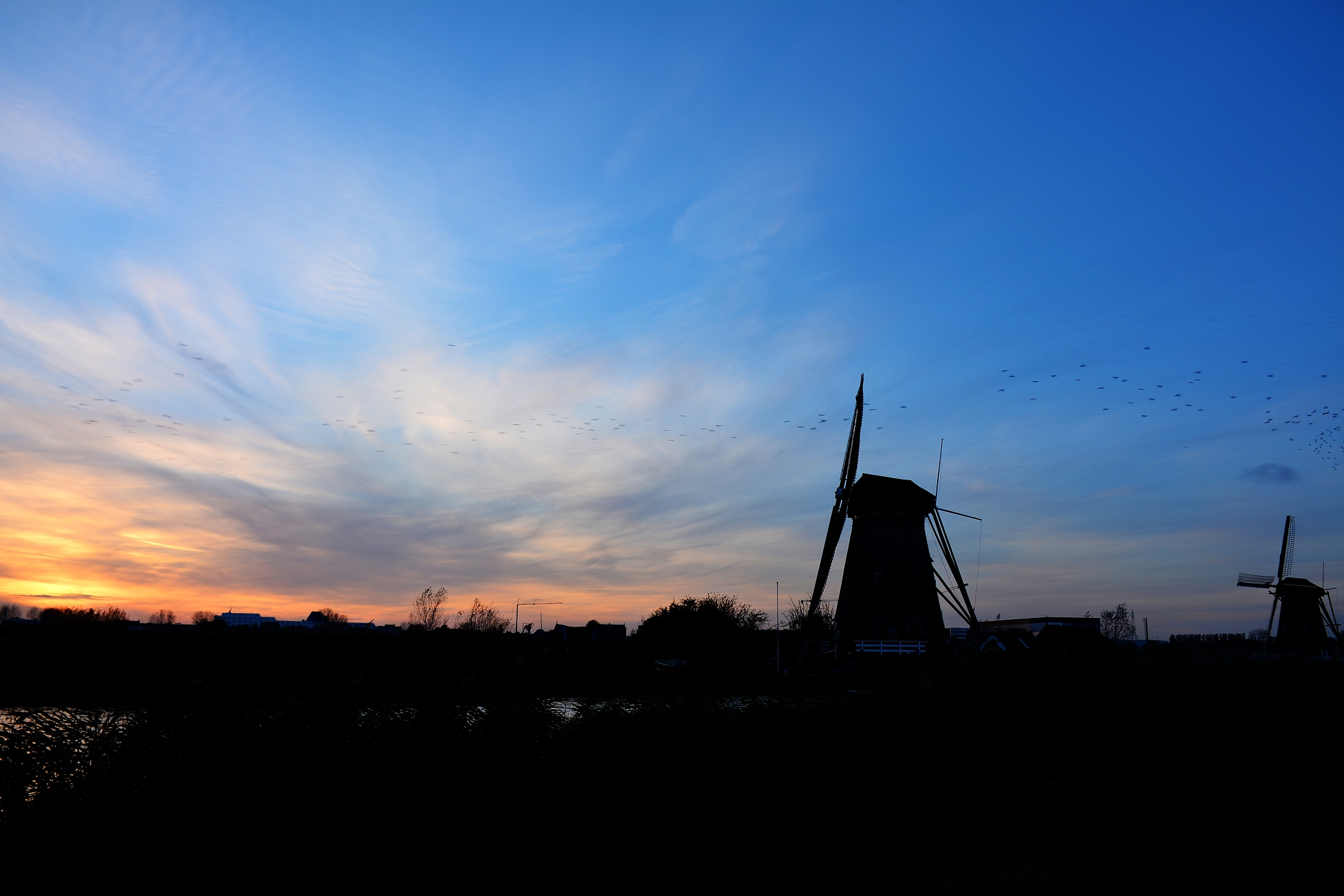 the world heritage kinderdijk windmill in the netherlands