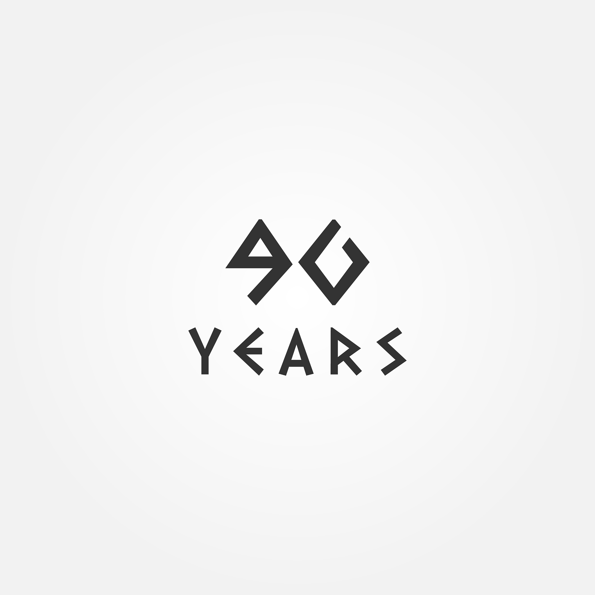 unique black number anniversary design