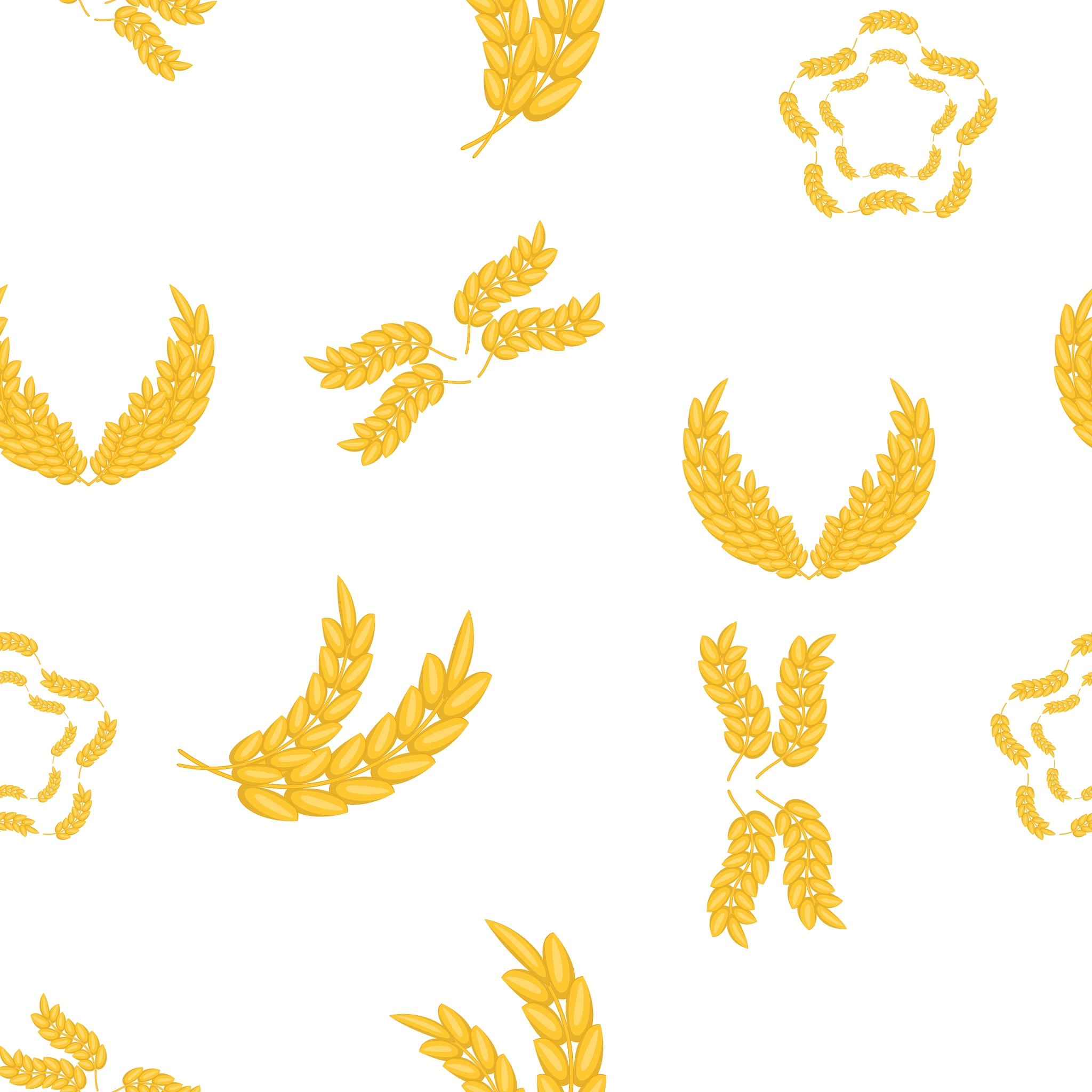 grain of wheat pattern cartoon style