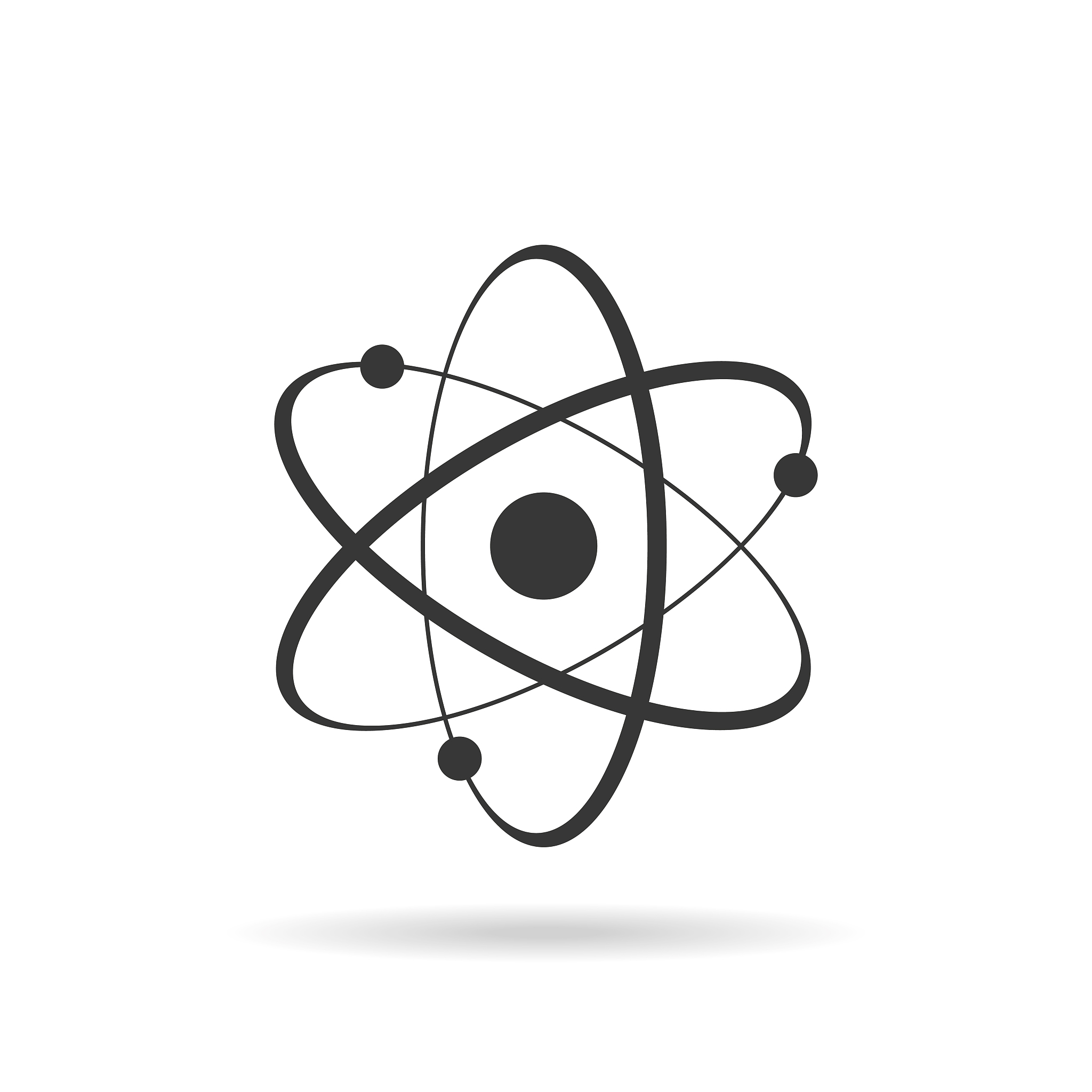 icon structure of the nucleus of the atom. atom, protons, neutro